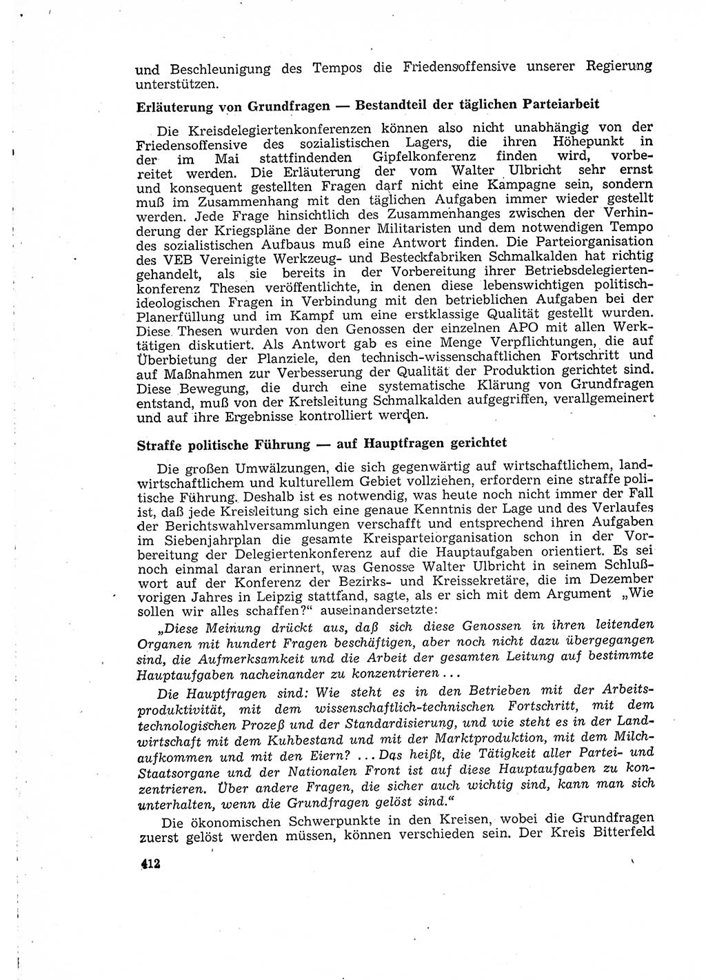 Neuer Weg (NW), Organ des Zentralkomitees (ZK) der SED (Sozialistische Einheitspartei Deutschlands) für Fragen des Parteilebens, 15. Jahrgang [Deutsche Demokratische Republik (DDR)] 1960, Seite 412 (NW ZK SED DDR 1960, S. 412)
