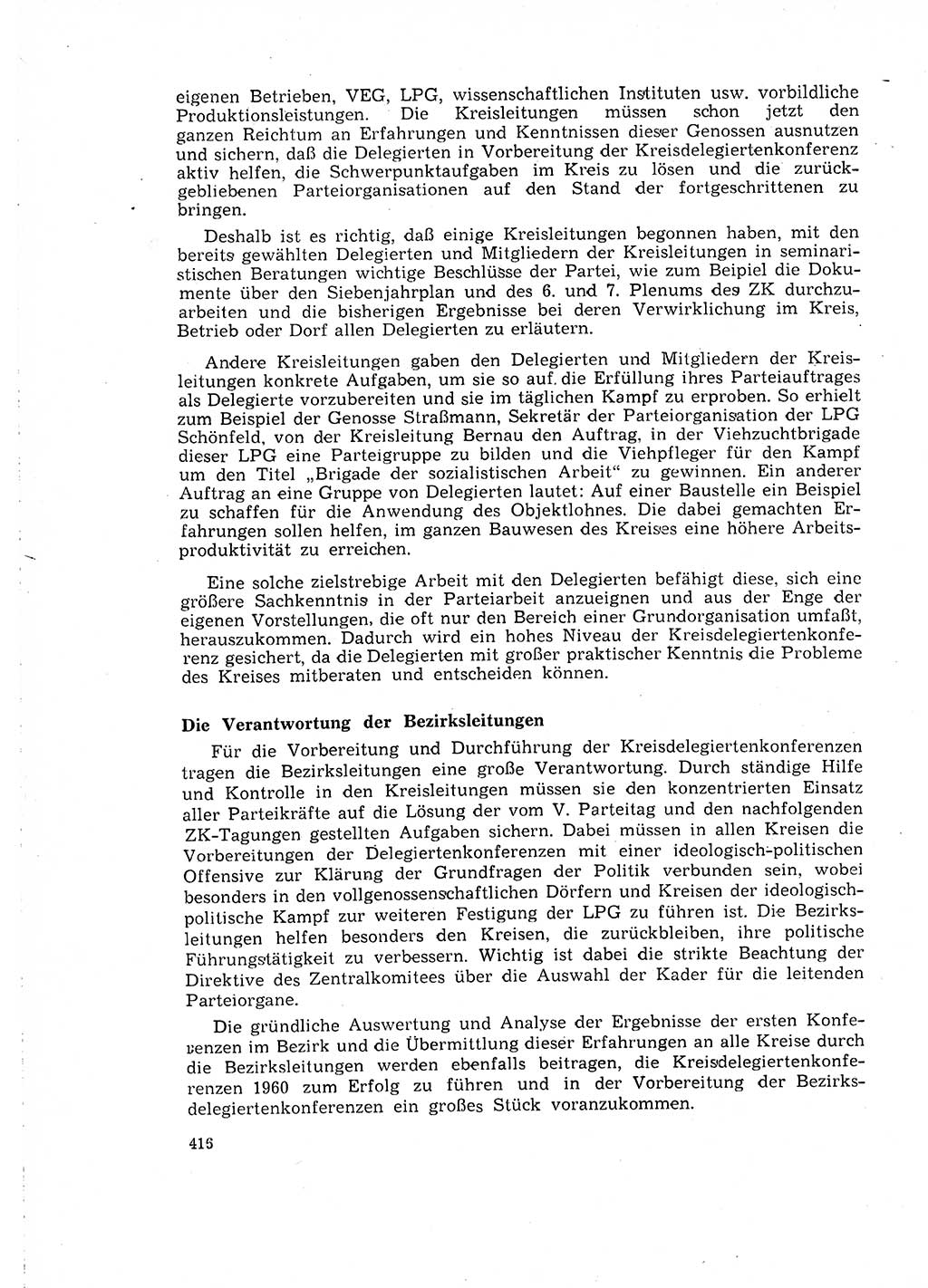 Neuer Weg (NW), Organ des Zentralkomitees (ZK) der SED (Sozialistische Einheitspartei Deutschlands) für Fragen des Parteilebens, 15. Jahrgang [Deutsche Demokratische Republik (DDR)] 1960, Seite 416 (NW ZK SED DDR 1960, S. 416)