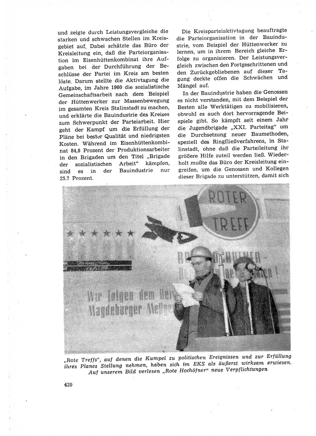 Neuer Weg (NW), Organ des Zentralkomitees (ZK) der SED (Sozialistische Einheitspartei Deutschlands) für Fragen des Parteilebens, 15. Jahrgang [Deutsche Demokratische Republik (DDR)] 1960, Seite 420 (NW ZK SED DDR 1960, S. 420)