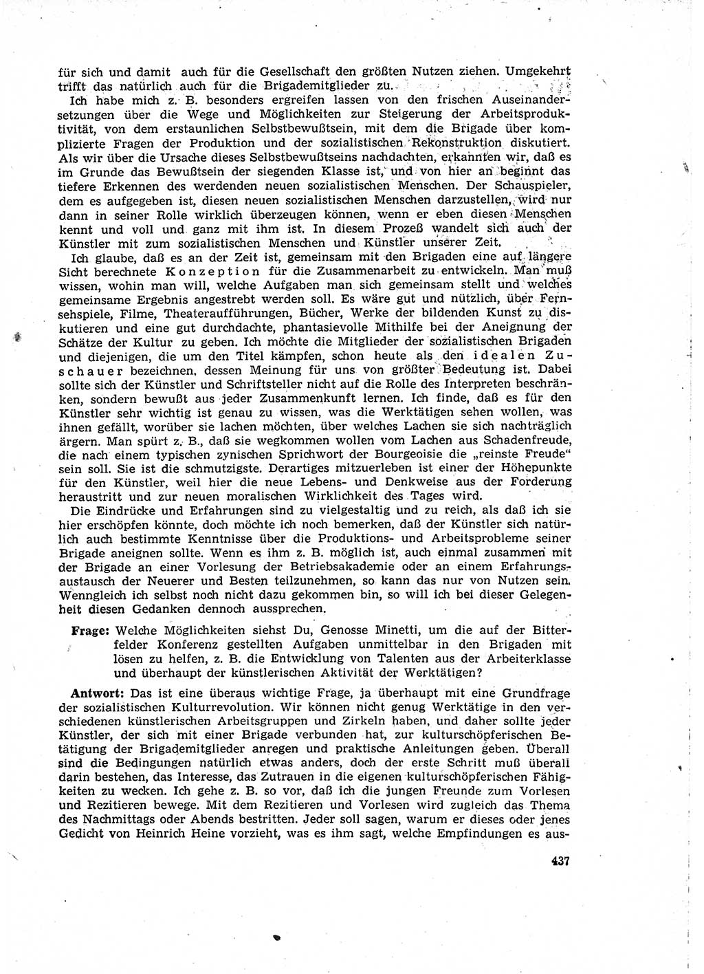 Neuer Weg (NW), Organ des Zentralkomitees (ZK) der SED (Sozialistische Einheitspartei Deutschlands) für Fragen des Parteilebens, 15. Jahrgang [Deutsche Demokratische Republik (DDR)] 1960, Seite 437 (NW ZK SED DDR 1960, S. 437)