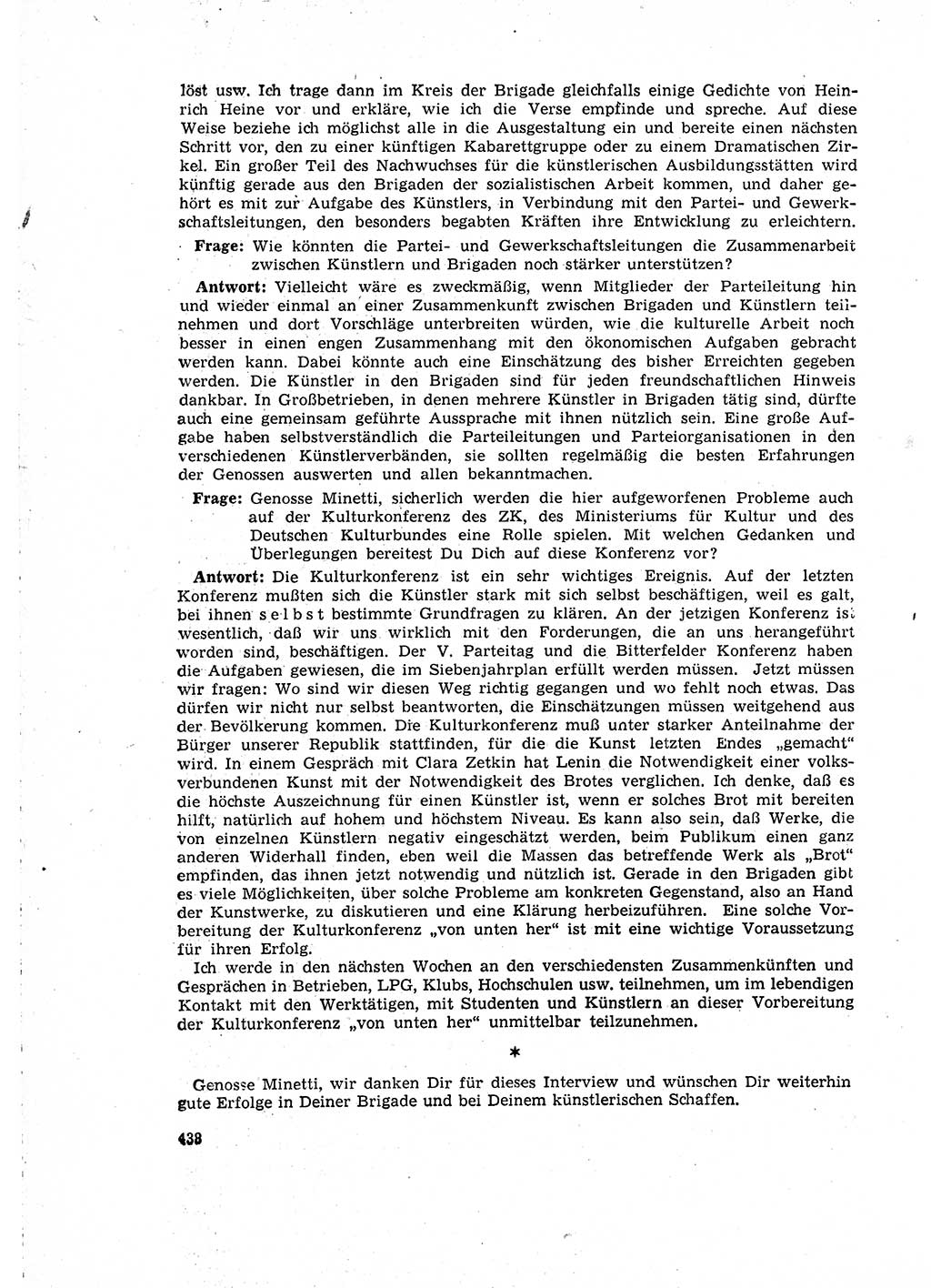 Neuer Weg (NW), Organ des Zentralkomitees (ZK) der SED (Sozialistische Einheitspartei Deutschlands) für Fragen des Parteilebens, 15. Jahrgang [Deutsche Demokratische Republik (DDR)] 1960, Seite 438 (NW ZK SED DDR 1960, S. 438)