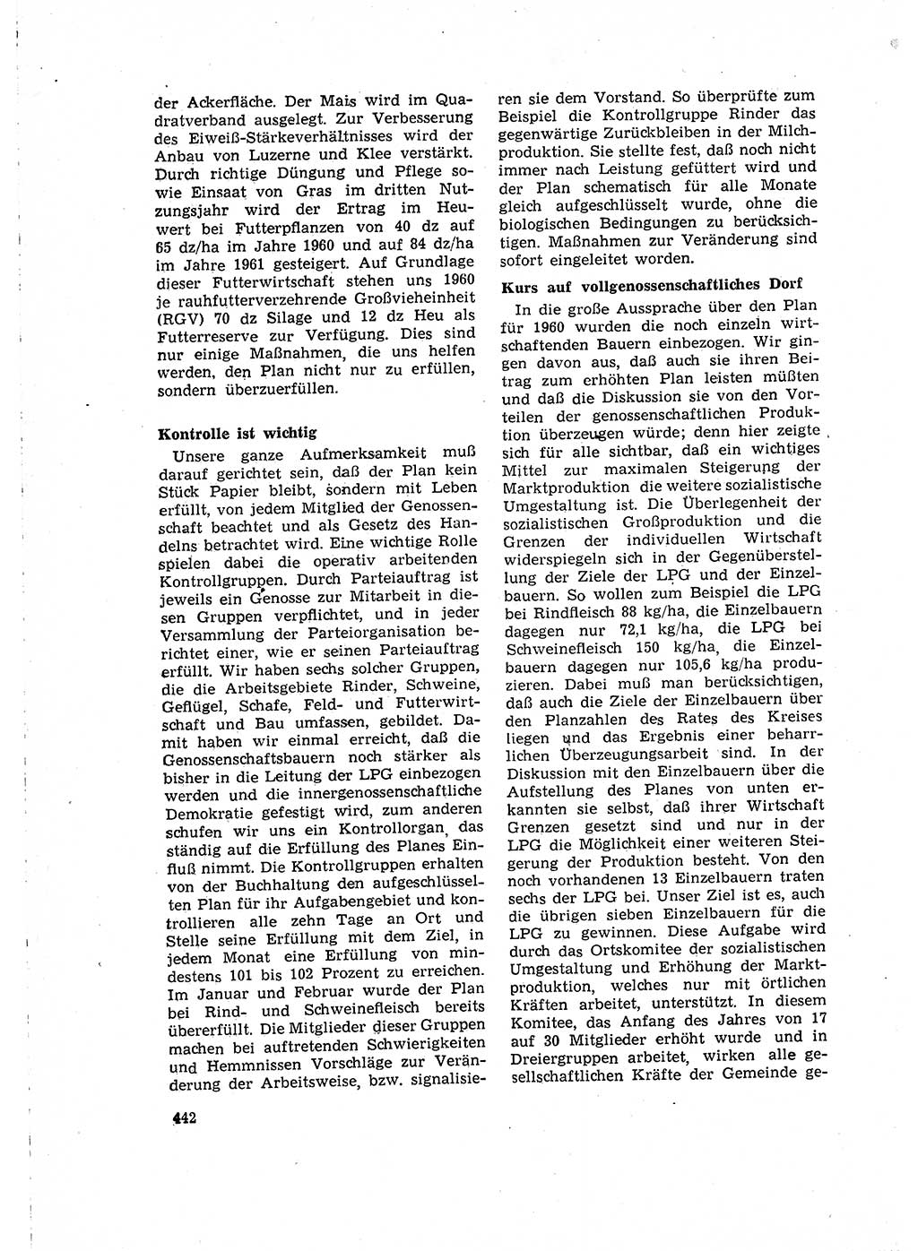 Neuer Weg (NW), Organ des Zentralkomitees (ZK) der SED (Sozialistische Einheitspartei Deutschlands) für Fragen des Parteilebens, 15. Jahrgang [Deutsche Demokratische Republik (DDR)] 1960, Seite 442 (NW ZK SED DDR 1960, S. 442)