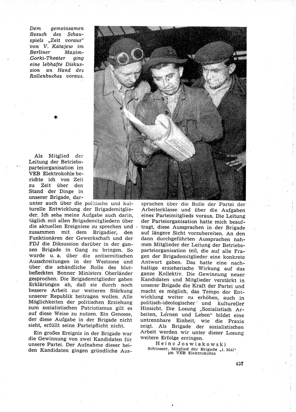 Neuer Weg (NW), Organ des Zentralkomitees (ZK) der SED (Sozialistische Einheitspartei Deutschlands) für Fragen des Parteilebens, 15. Jahrgang [Deutsche Demokratische Republik (DDR)] 1960, Seite 457 (NW ZK SED DDR 1960, S. 457)