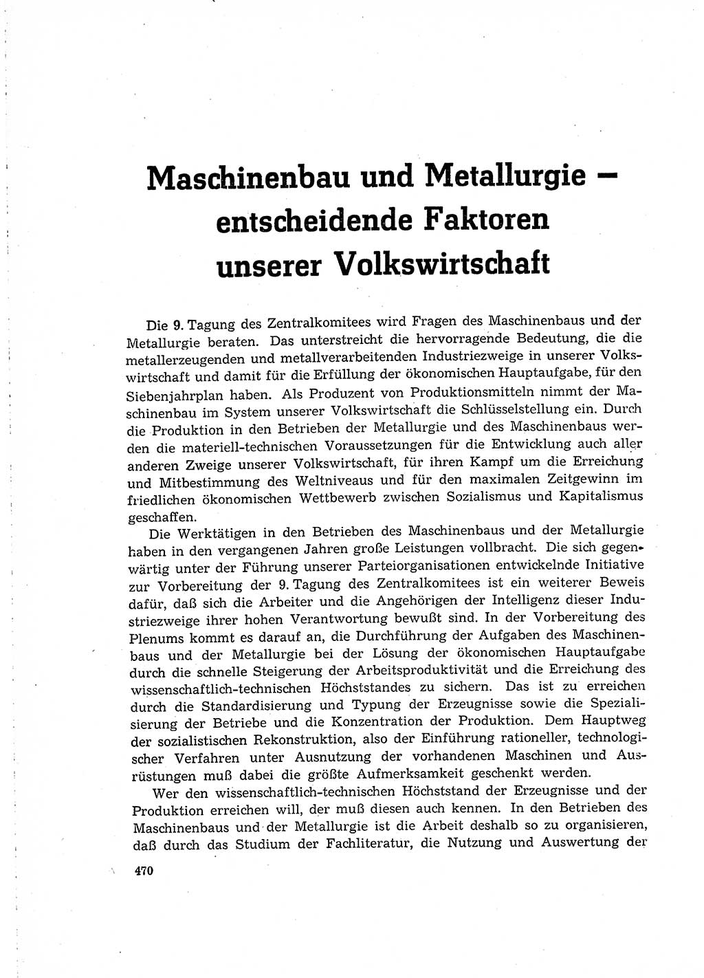 Neuer Weg (NW), Organ des Zentralkomitees (ZK) der SED (Sozialistische Einheitspartei Deutschlands) für Fragen des Parteilebens, 15. Jahrgang [Deutsche Demokratische Republik (DDR)] 1960, Seite 470 (NW ZK SED DDR 1960, S. 470)