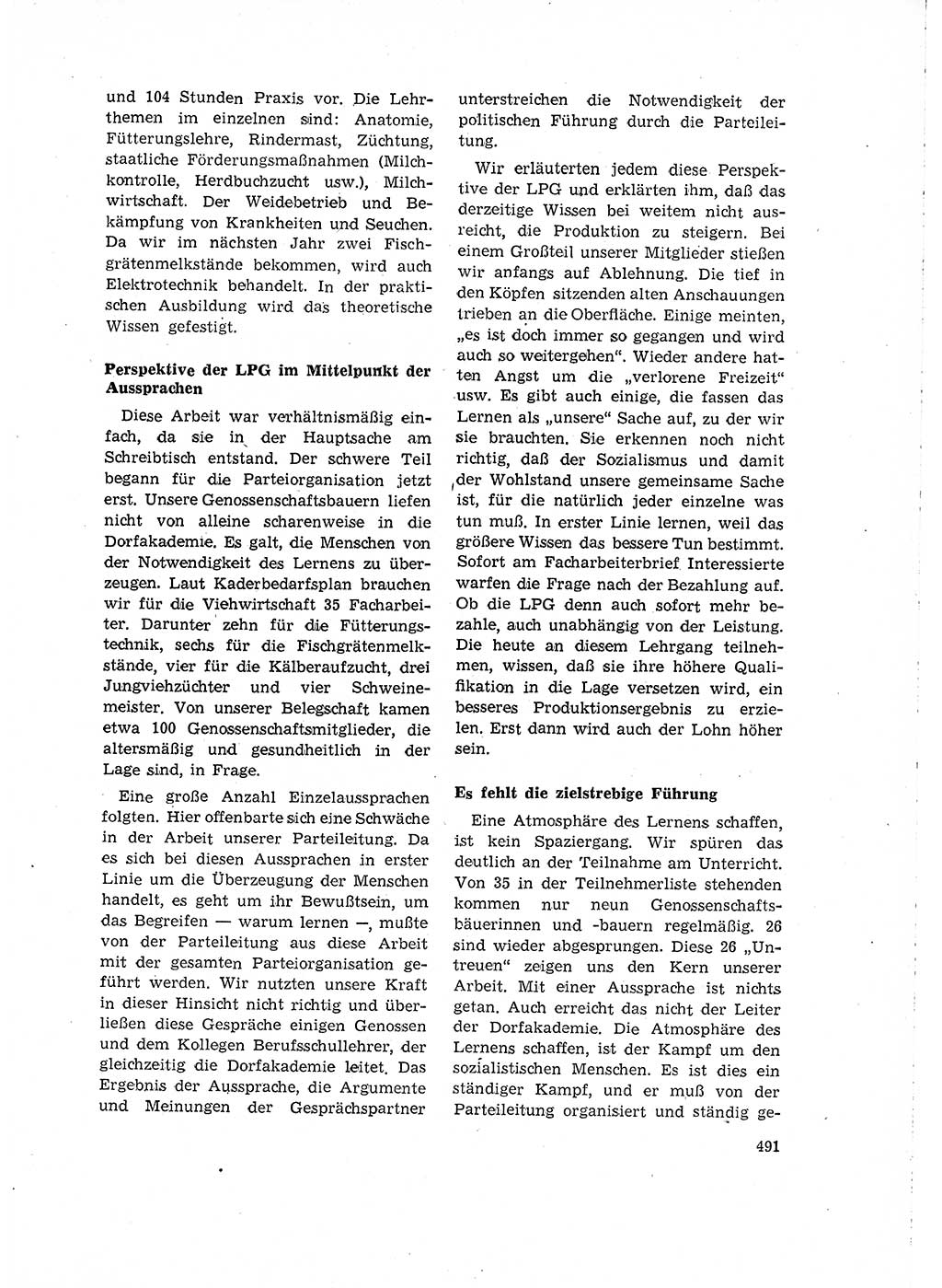 Neuer Weg (NW), Organ des Zentralkomitees (ZK) der SED (Sozialistische Einheitspartei Deutschlands) für Fragen des Parteilebens, 15. Jahrgang [Deutsche Demokratische Republik (DDR)] 1960, Seite 491 (NW ZK SED DDR 1960, S. 491)