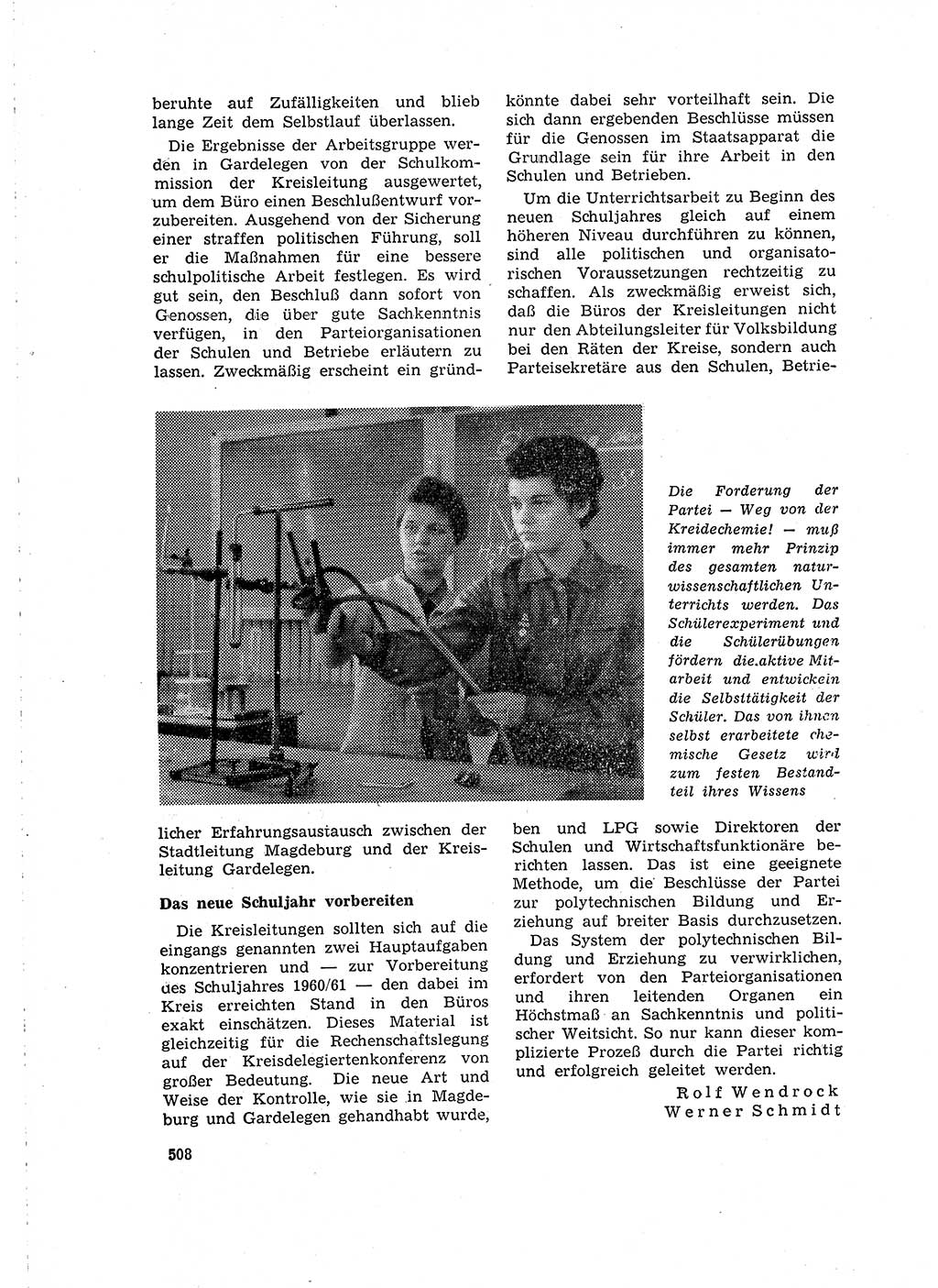 Neuer Weg (NW), Organ des Zentralkomitees (ZK) der SED (Sozialistische Einheitspartei Deutschlands) für Fragen des Parteilebens, 15. Jahrgang [Deutsche Demokratische Republik (DDR)] 1960, Seite 508 (NW ZK SED DDR 1960, S. 508)