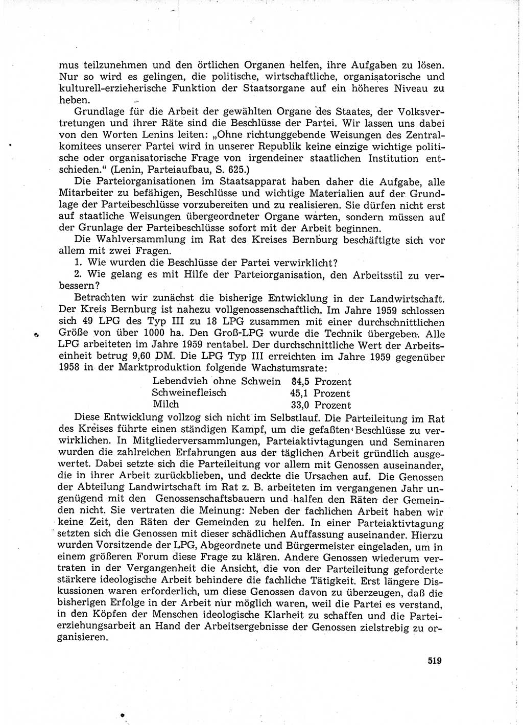 Neuer Weg (NW), Organ des Zentralkomitees (ZK) der SED (Sozialistische Einheitspartei Deutschlands) für Fragen des Parteilebens, 15. Jahrgang [Deutsche Demokratische Republik (DDR)] 1960, Seite 519 (NW ZK SED DDR 1960, S. 519)