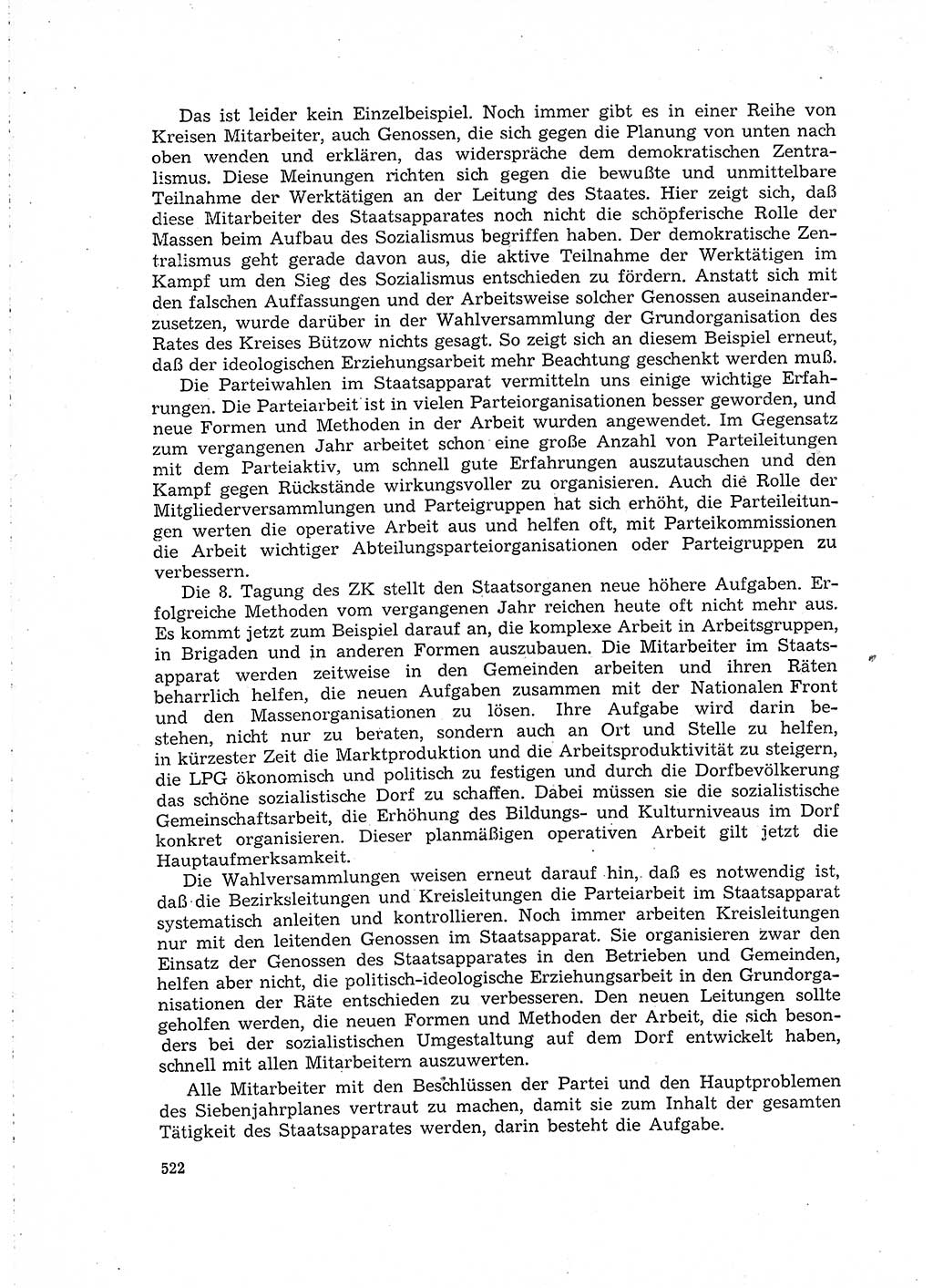 Neuer Weg (NW), Organ des Zentralkomitees (ZK) der SED (Sozialistische Einheitspartei Deutschlands) für Fragen des Parteilebens, 15. Jahrgang [Deutsche Demokratische Republik (DDR)] 1960, Seite 522 (NW ZK SED DDR 1960, S. 522)