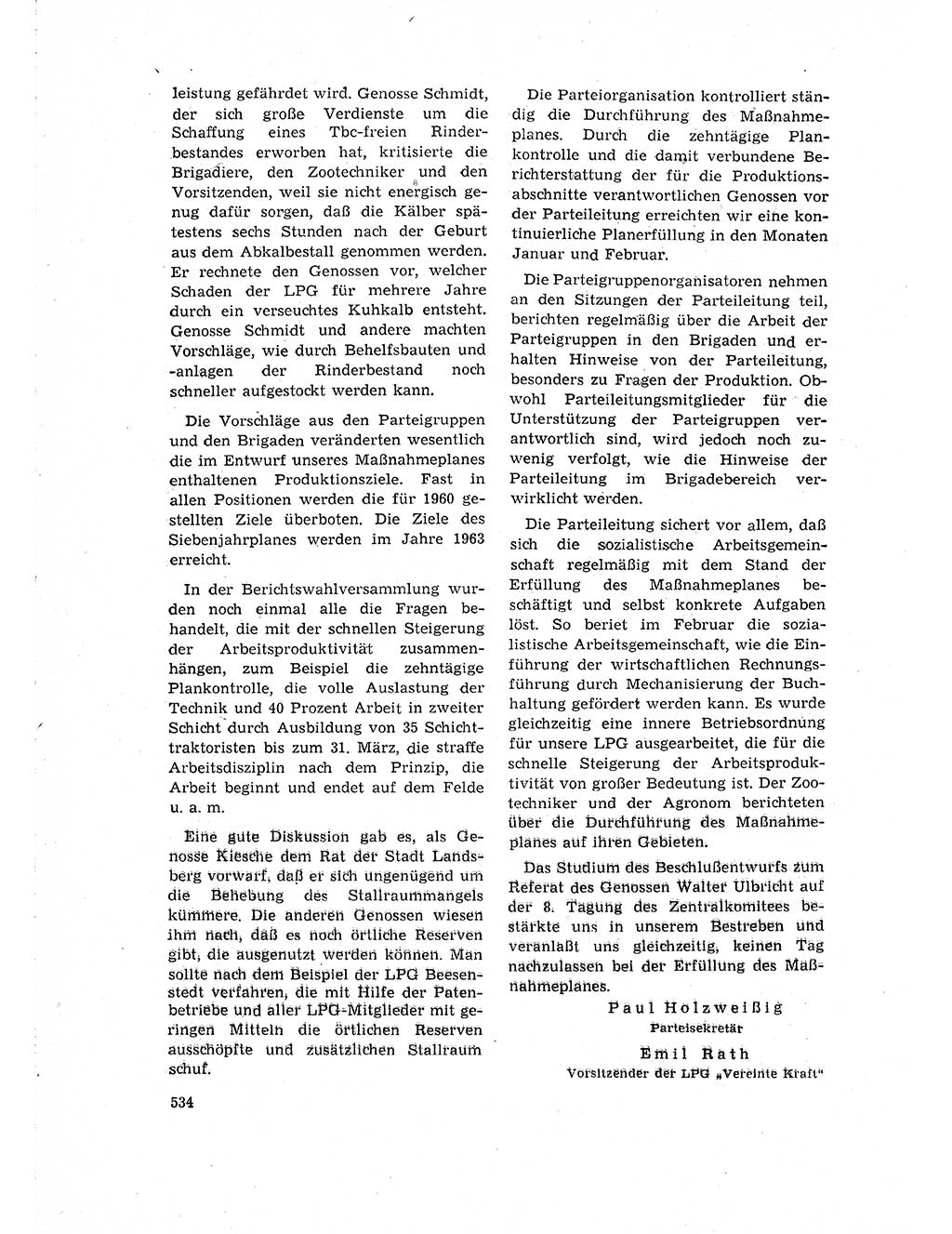 Neuer Weg (NW), Organ des Zentralkomitees (ZK) der SED (Sozialistische Einheitspartei Deutschlands) für Fragen des Parteilebens, 15. Jahrgang [Deutsche Demokratische Republik (DDR)] 1960, Seite 534 (NW ZK SED DDR 1960, S. 534)