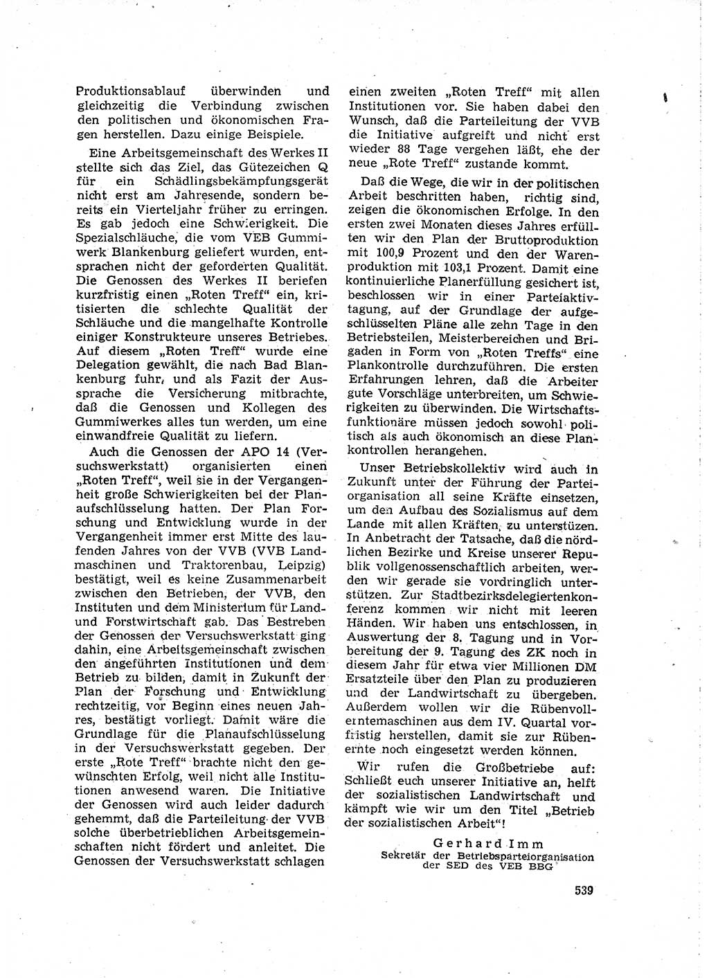Neuer Weg (NW), Organ des Zentralkomitees (ZK) der SED (Sozialistische Einheitspartei Deutschlands) für Fragen des Parteilebens, 15. Jahrgang [Deutsche Demokratische Republik (DDR)] 1960, Seite 539 (NW ZK SED DDR 1960, S. 539)