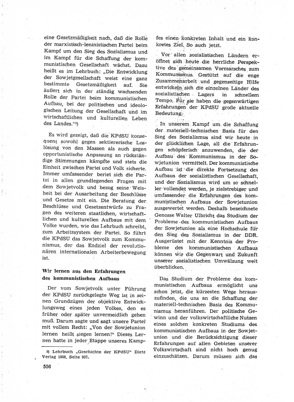 Neuer Weg (NW), Organ des Zentralkomitees (ZK) der SED (Sozialistische Einheitspartei Deutschlands) für Fragen des Parteilebens, 15. Jahrgang [Deutsche Demokratische Republik (DDR)] 1960, Seite 556 (NW ZK SED DDR 1960, S. 556)