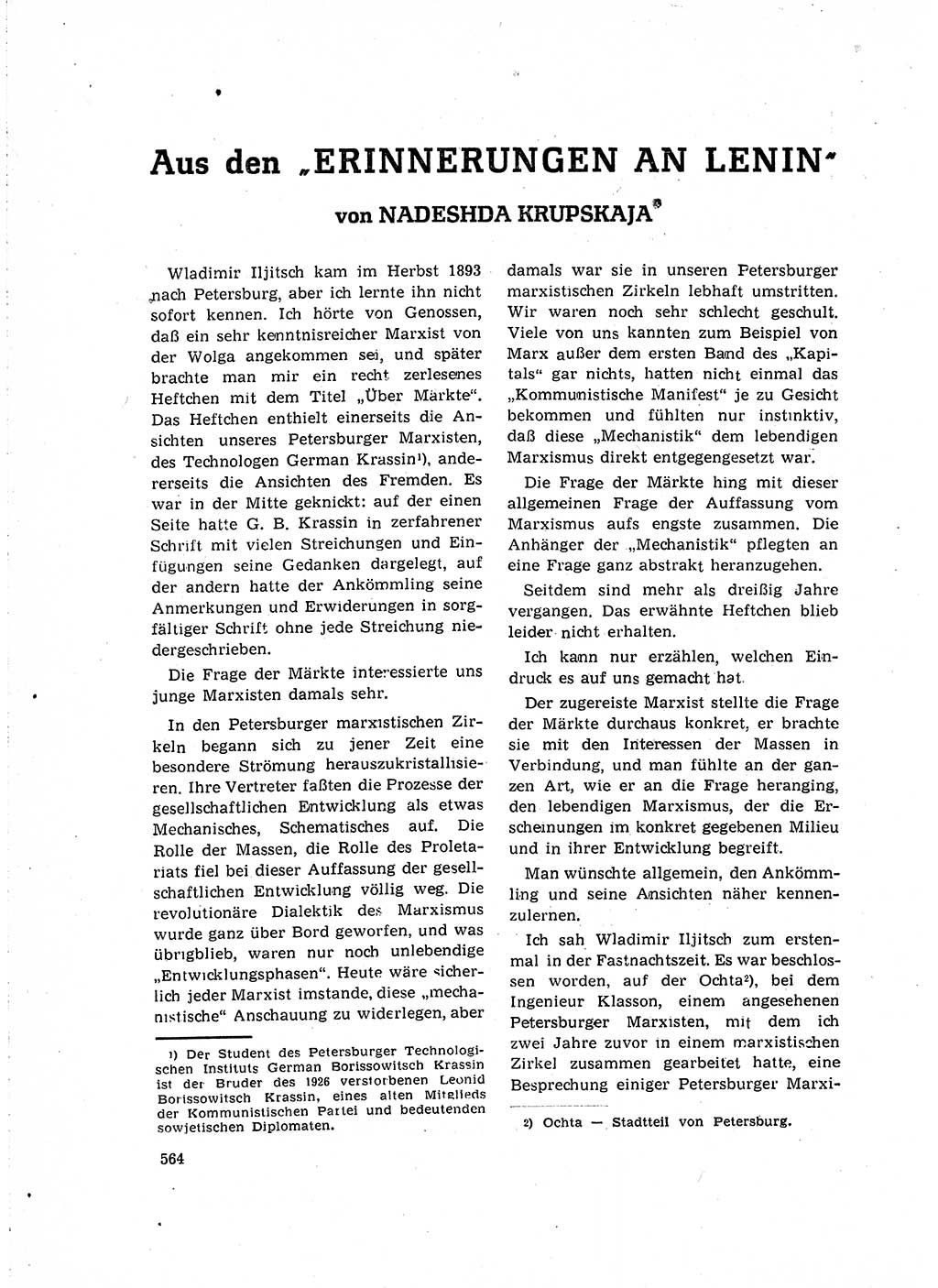 Neuer Weg (NW), Organ des Zentralkomitees (ZK) der SED (Sozialistische Einheitspartei Deutschlands) für Fragen des Parteilebens, 15. Jahrgang [Deutsche Demokratische Republik (DDR)] 1960, Seite 564 (NW ZK SED DDR 1960, S. 564)