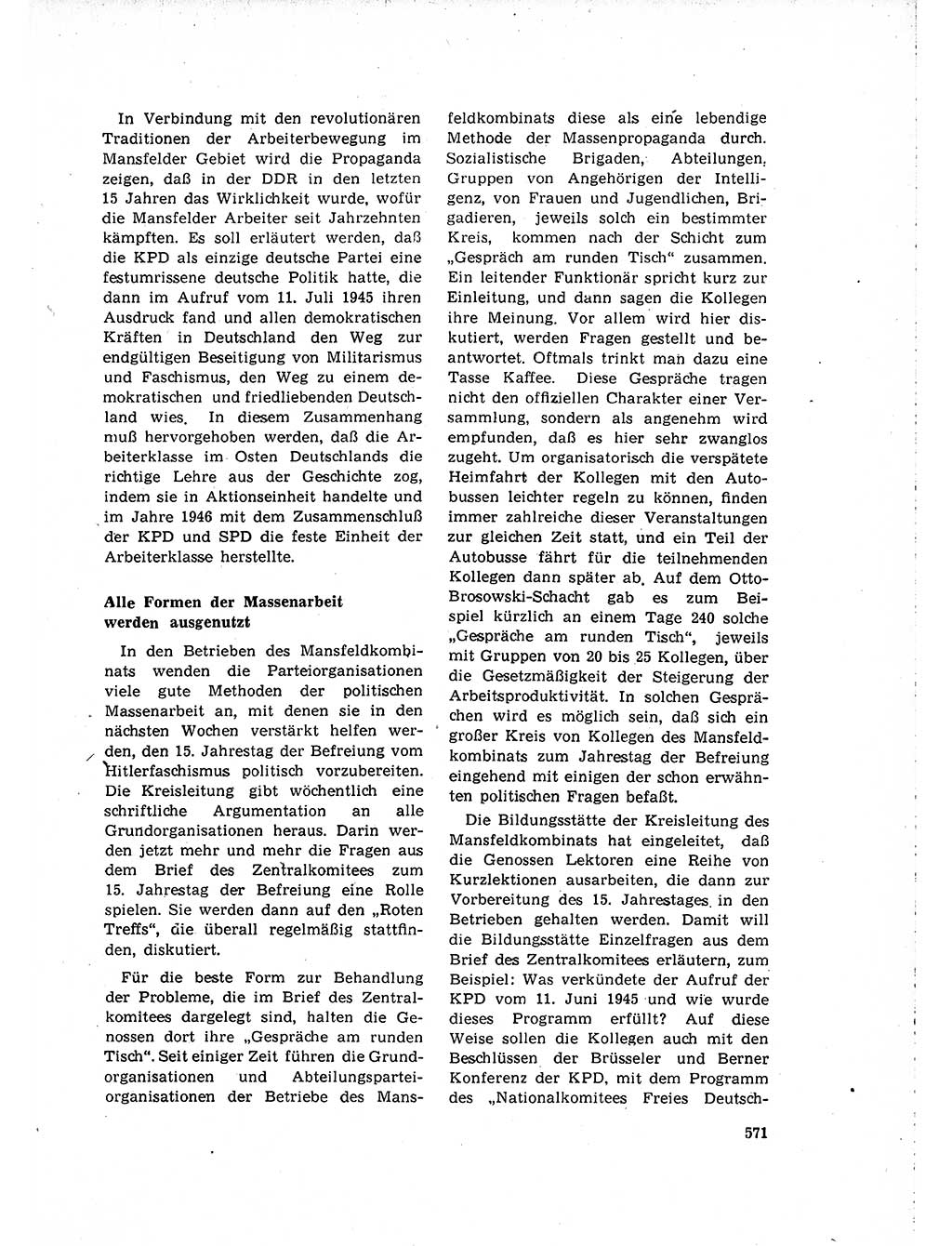 Neuer Weg (NW), Organ des Zentralkomitees (ZK) der SED (Sozialistische Einheitspartei Deutschlands) für Fragen des Parteilebens, 15. Jahrgang [Deutsche Demokratische Republik (DDR)] 1960, Seite 571 (NW ZK SED DDR 1960, S. 571)