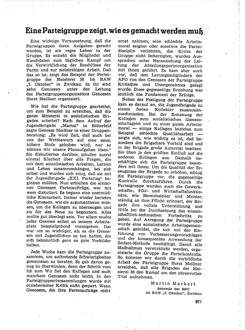 Neuer Weg (NW), Organ des Zentralkomitees (ZK) der SED (Sozialistische Einheitspartei Deutschlands) für Fragen des Parteilebens, 15. Jahrgang [Deutsche Demokratische Republik (DDR)] 1960, Seite 577 (NW ZK SED DDR 1960, S. 577)