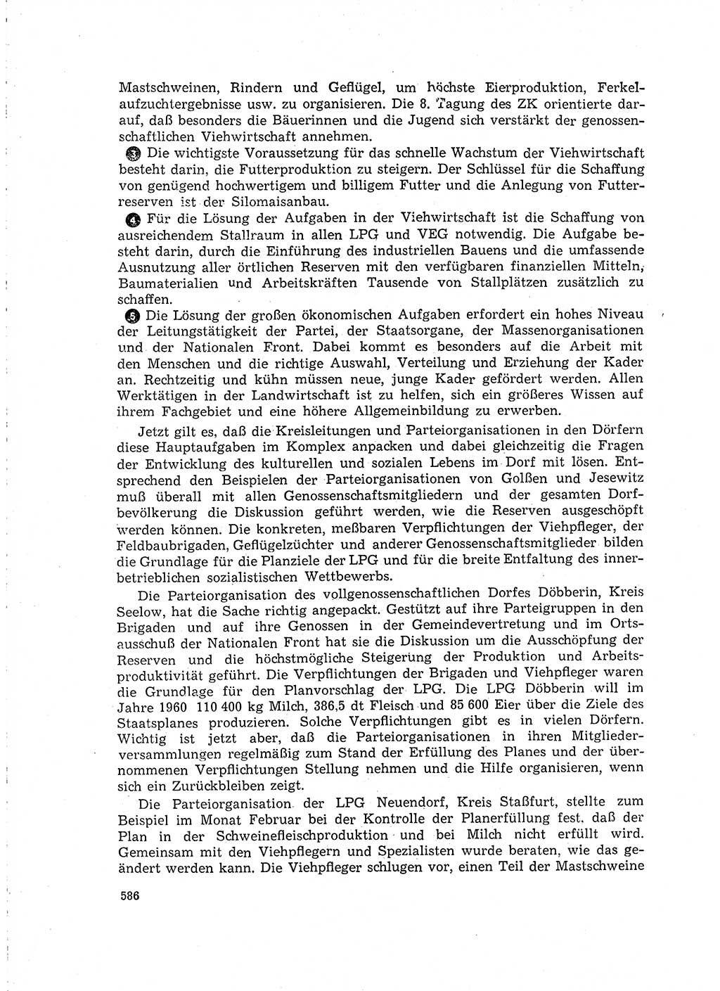 Neuer Weg (NW), Organ des Zentralkomitees (ZK) der SED (Sozialistische Einheitspartei Deutschlands) für Fragen des Parteilebens, 15. Jahrgang [Deutsche Demokratische Republik (DDR)] 1960, Seite 586 (NW ZK SED DDR 1960, S. 586)