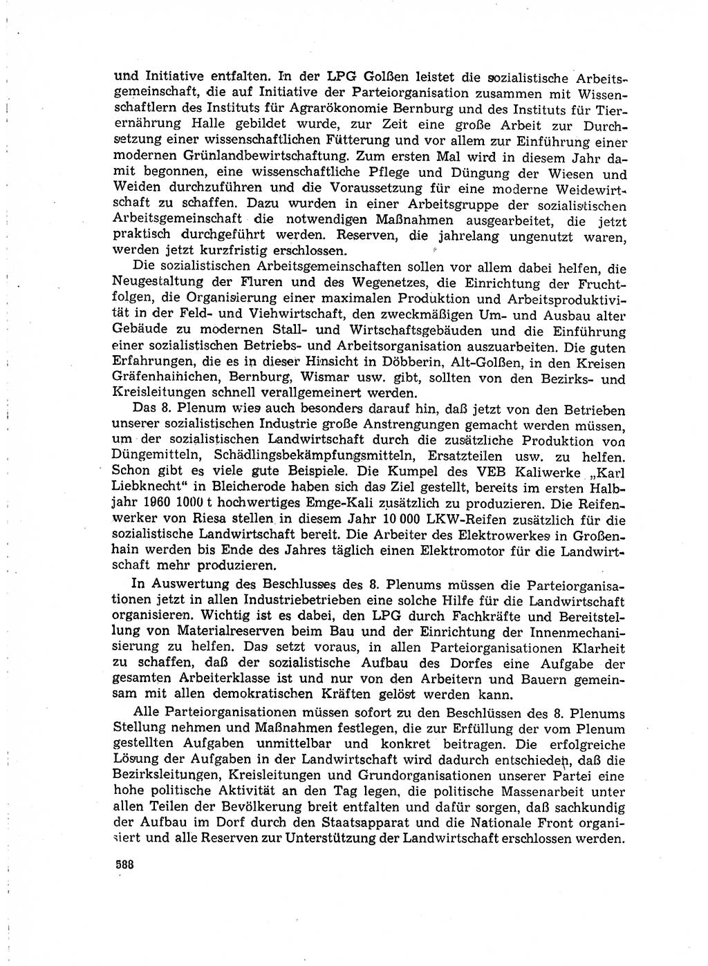Neuer Weg (NW), Organ des Zentralkomitees (ZK) der SED (Sozialistische Einheitspartei Deutschlands) für Fragen des Parteilebens, 15. Jahrgang [Deutsche Demokratische Republik (DDR)] 1960, Seite 588 (NW ZK SED DDR 1960, S. 588)