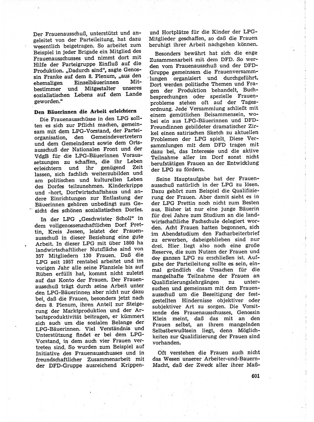 Neuer Weg (NW), Organ des Zentralkomitees (ZK) der SED (Sozialistische Einheitspartei Deutschlands) für Fragen des Parteilebens, 15. Jahrgang [Deutsche Demokratische Republik (DDR)] 1960, Seite 601 (NW ZK SED DDR 1960, S. 601)