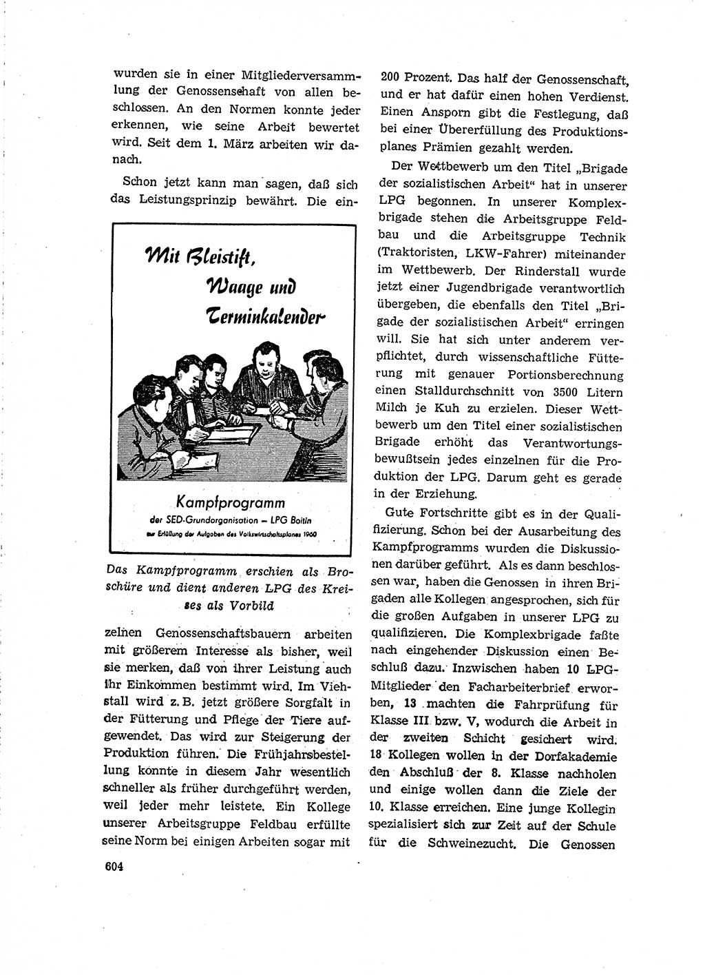 Neuer Weg (NW), Organ des Zentralkomitees (ZK) der SED (Sozialistische Einheitspartei Deutschlands) für Fragen des Parteilebens, 15. Jahrgang [Deutsche Demokratische Republik (DDR)] 1960, Seite 604 (NW ZK SED DDR 1960, S. 604)