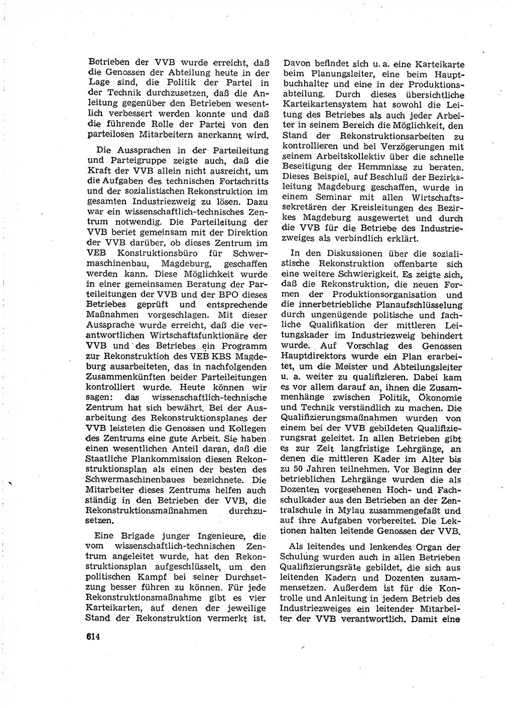 Neuer Weg (NW), Organ des Zentralkomitees (ZK) der SED (Sozialistische Einheitspartei Deutschlands) für Fragen des Parteilebens, 15. Jahrgang [Deutsche Demokratische Republik (DDR)] 1960, Seite 614 (NW ZK SED DDR 1960, S. 614)