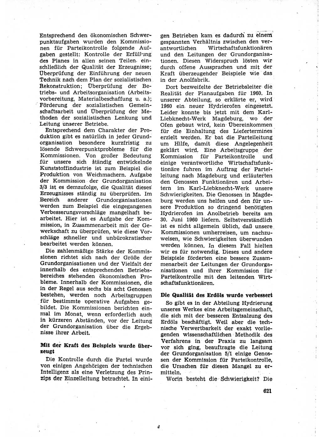 Neuer Weg (NW), Organ des Zentralkomitees (ZK) der SED (Sozialistische Einheitspartei Deutschlands) für Fragen des Parteilebens, 15. Jahrgang [Deutsche Demokratische Republik (DDR)] 1960, Seite 621 (NW ZK SED DDR 1960, S. 621)