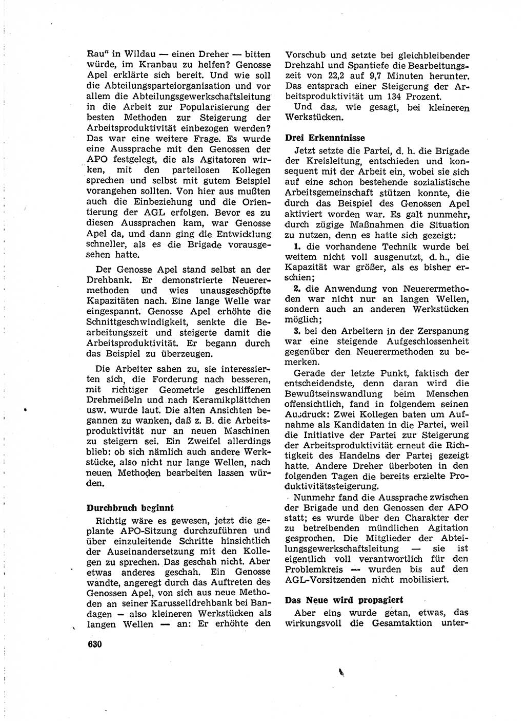 Neuer Weg (NW), Organ des Zentralkomitees (ZK) der SED (Sozialistische Einheitspartei Deutschlands) für Fragen des Parteilebens, 15. Jahrgang [Deutsche Demokratische Republik (DDR)] 1960, Seite 630 (NW ZK SED DDR 1960, S. 630)