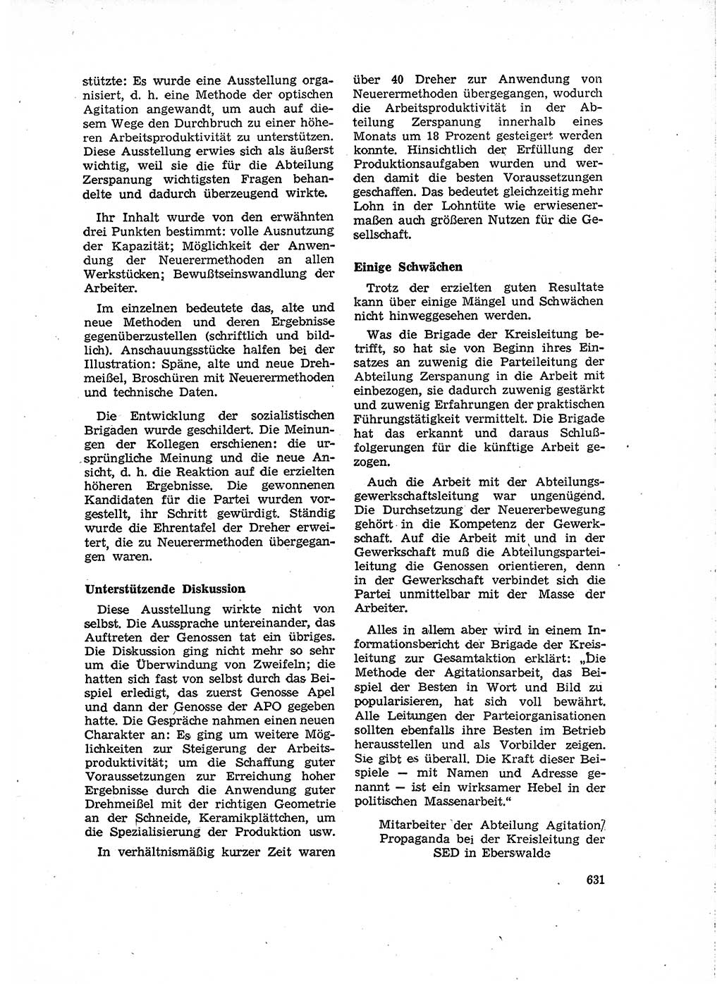 Neuer Weg (NW), Organ des Zentralkomitees (ZK) der SED (Sozialistische Einheitspartei Deutschlands) für Fragen des Parteilebens, 15. Jahrgang [Deutsche Demokratische Republik (DDR)] 1960, Seite 631 (NW ZK SED DDR 1960, S. 631)