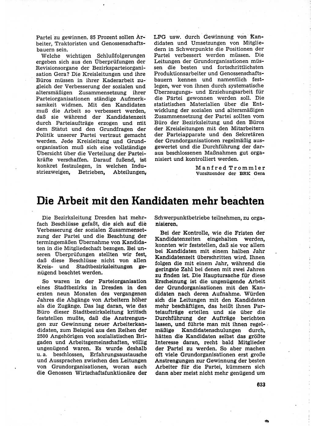 Neuer Weg (NW), Organ des Zentralkomitees (ZK) der SED (Sozialistische Einheitspartei Deutschlands) für Fragen des Parteilebens, 15. Jahrgang [Deutsche Demokratische Republik (DDR)] 1960, Seite 633 (NW ZK SED DDR 1960, S. 633)