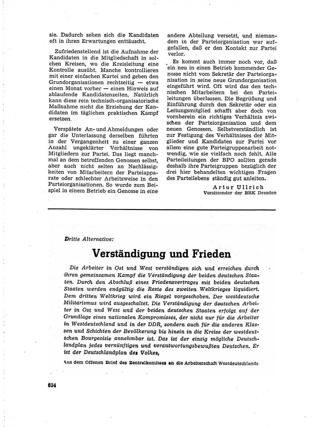 Neuer Weg (NW), Organ des Zentralkomitees (ZK) der SED (Sozialistische Einheitspartei Deutschlands) für Fragen des Parteilebens, 15. Jahrgang [Deutsche Demokratische Republik (DDR)] 1960, Seite 634 (NW ZK SED DDR 1960, S. 634)