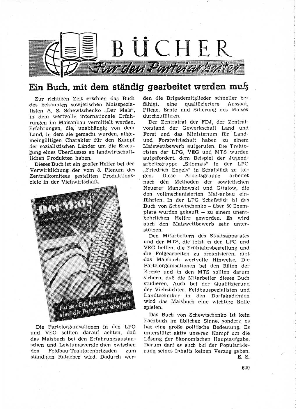 Neuer Weg (NW), Organ des Zentralkomitees (ZK) der SED (Sozialistische Einheitspartei Deutschlands) für Fragen des Parteilebens, 15. Jahrgang [Deutsche Demokratische Republik (DDR)] 1960, Seite 649 (NW ZK SED DDR 1960, S. 649)