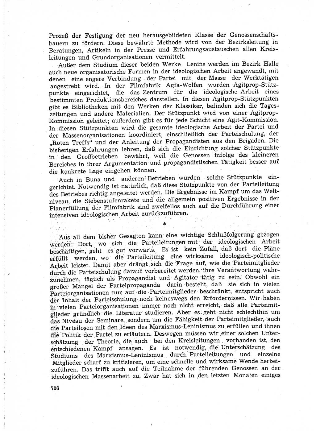 Neuer Weg (NW), Organ des Zentralkomitees (ZK) der SED (Sozialistische Einheitspartei Deutschlands) für Fragen des Parteilebens, 15. Jahrgang [Deutsche Demokratische Republik (DDR)] 1960, Seite 706 (NW ZK SED DDR 1960, S. 706)
