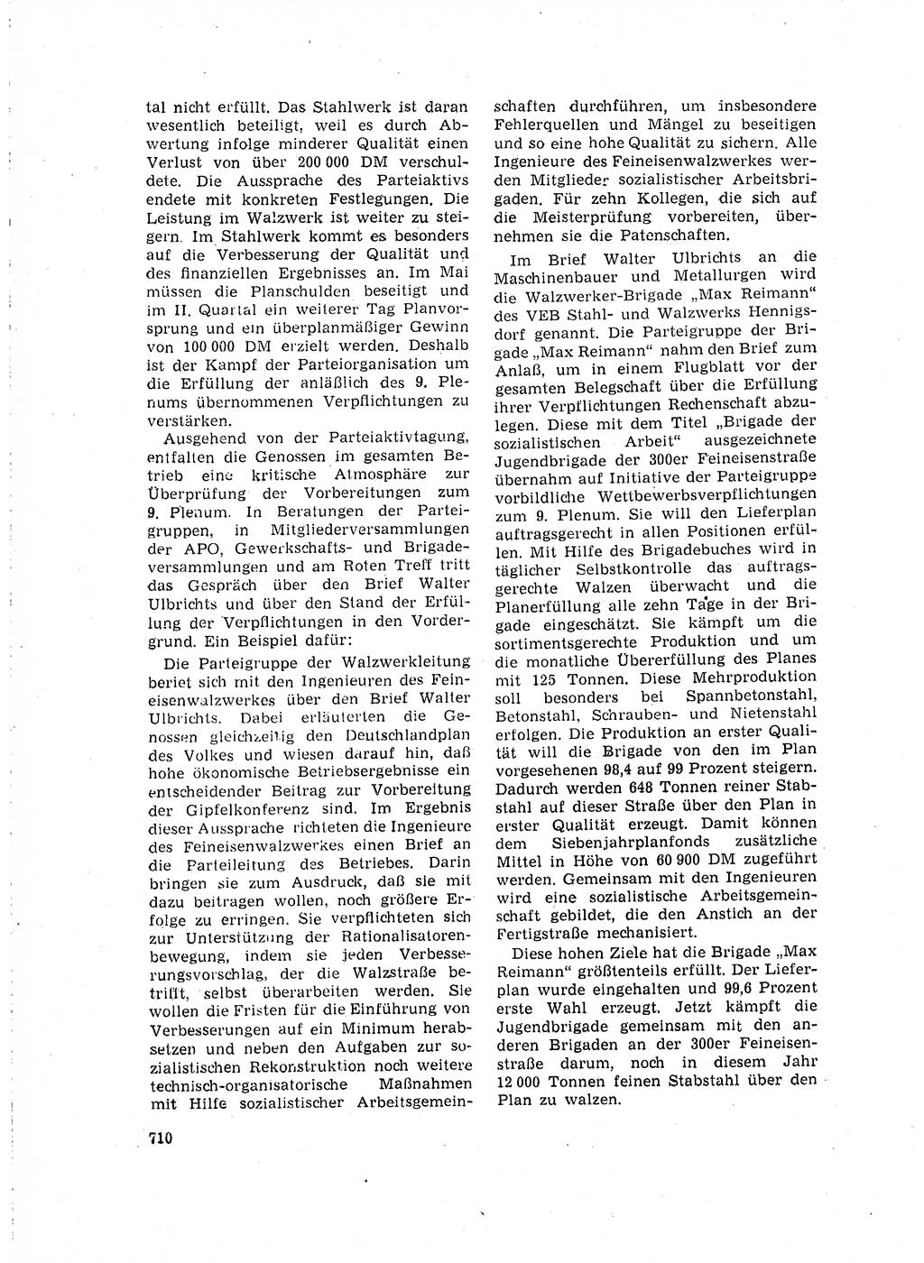 Neuer Weg (NW), Organ des Zentralkomitees (ZK) der SED (Sozialistische Einheitspartei Deutschlands) für Fragen des Parteilebens, 15. Jahrgang [Deutsche Demokratische Republik (DDR)] 1960, Seite 710 (NW ZK SED DDR 1960, S. 710)