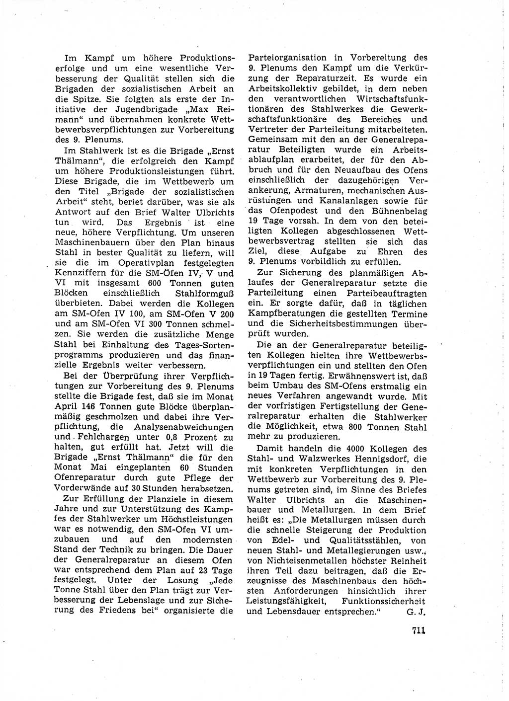 Neuer Weg (NW), Organ des Zentralkomitees (ZK) der SED (Sozialistische Einheitspartei Deutschlands) für Fragen des Parteilebens, 15. Jahrgang [Deutsche Demokratische Republik (DDR)] 1960, Seite 711 (NW ZK SED DDR 1960, S. 711)