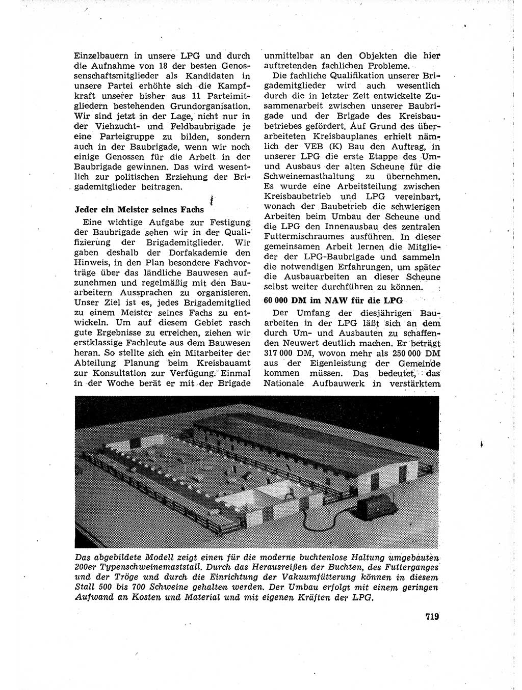 Neuer Weg (NW), Organ des Zentralkomitees (ZK) der SED (Sozialistische Einheitspartei Deutschlands) für Fragen des Parteilebens, 15. Jahrgang [Deutsche Demokratische Republik (DDR)] 1960, Seite 719 (NW ZK SED DDR 1960, S. 719)