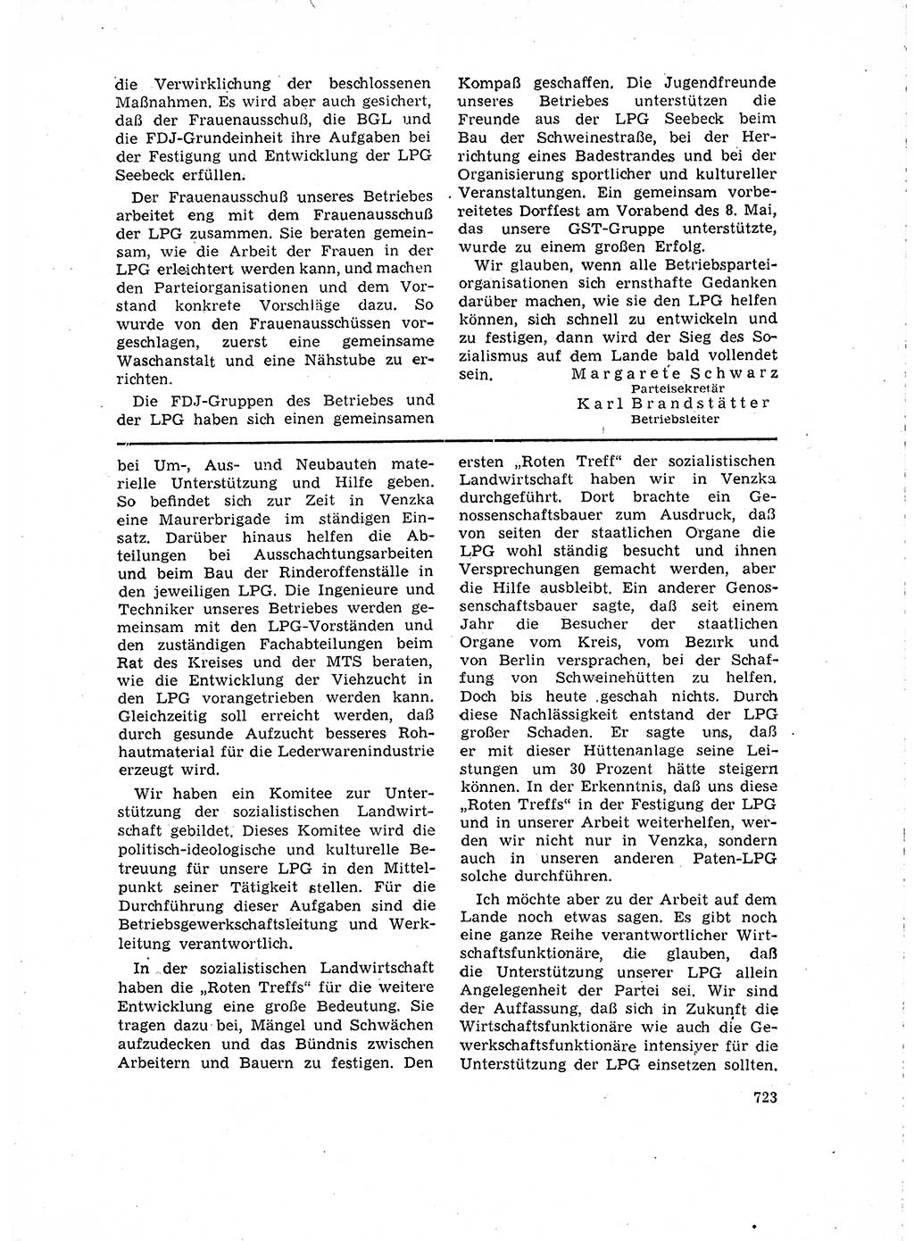 Neuer Weg (NW), Organ des Zentralkomitees (ZK) der SED (Sozialistische Einheitspartei Deutschlands) für Fragen des Parteilebens, 15. Jahrgang [Deutsche Demokratische Republik (DDR)] 1960, Seite 723 (NW ZK SED DDR 1960, S. 723)