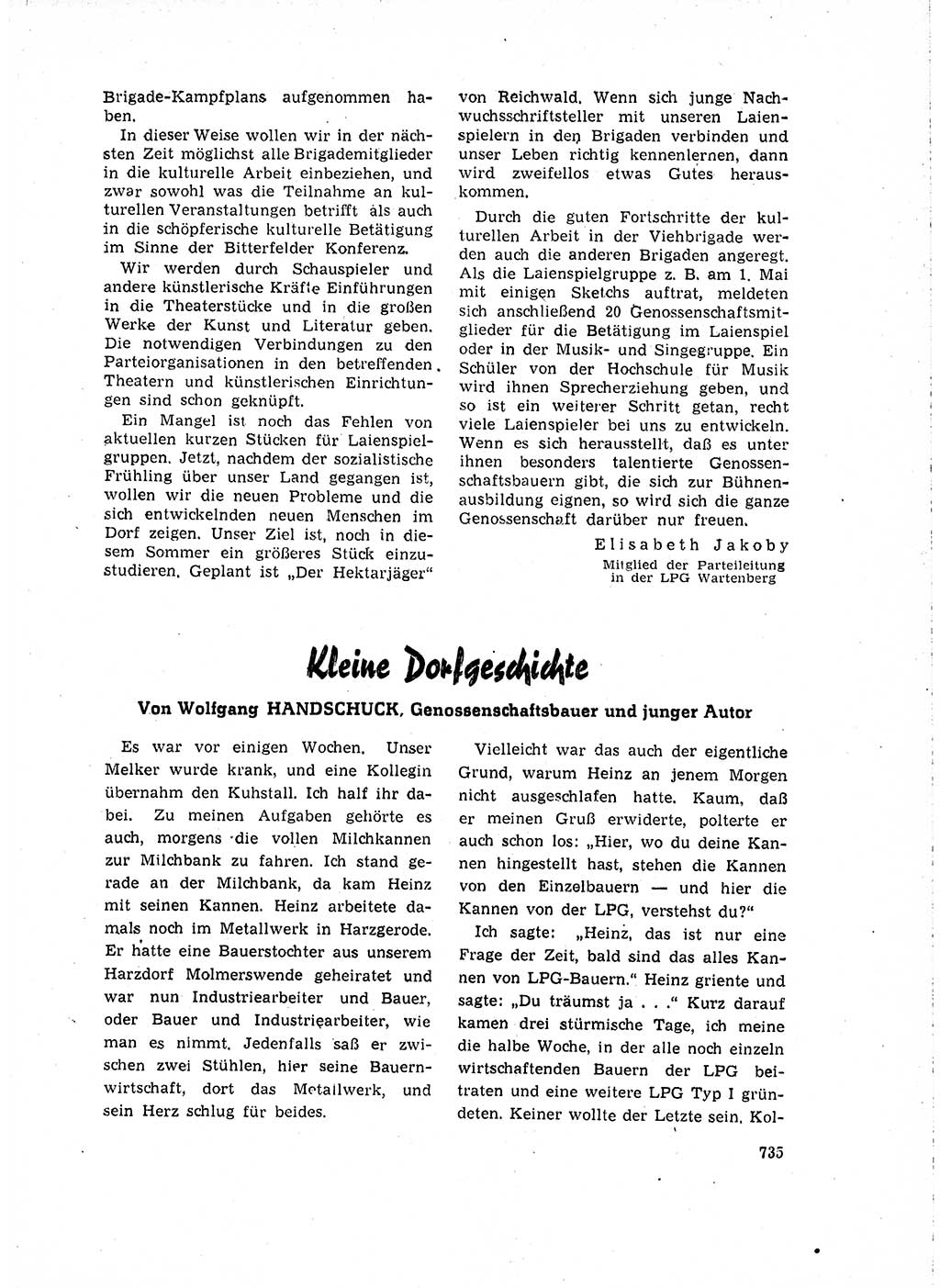 Neuer Weg (NW), Organ des Zentralkomitees (ZK) der SED (Sozialistische Einheitspartei Deutschlands) für Fragen des Parteilebens, 15. Jahrgang [Deutsche Demokratische Republik (DDR)] 1960, Seite 735 (NW ZK SED DDR 1960, S. 735)