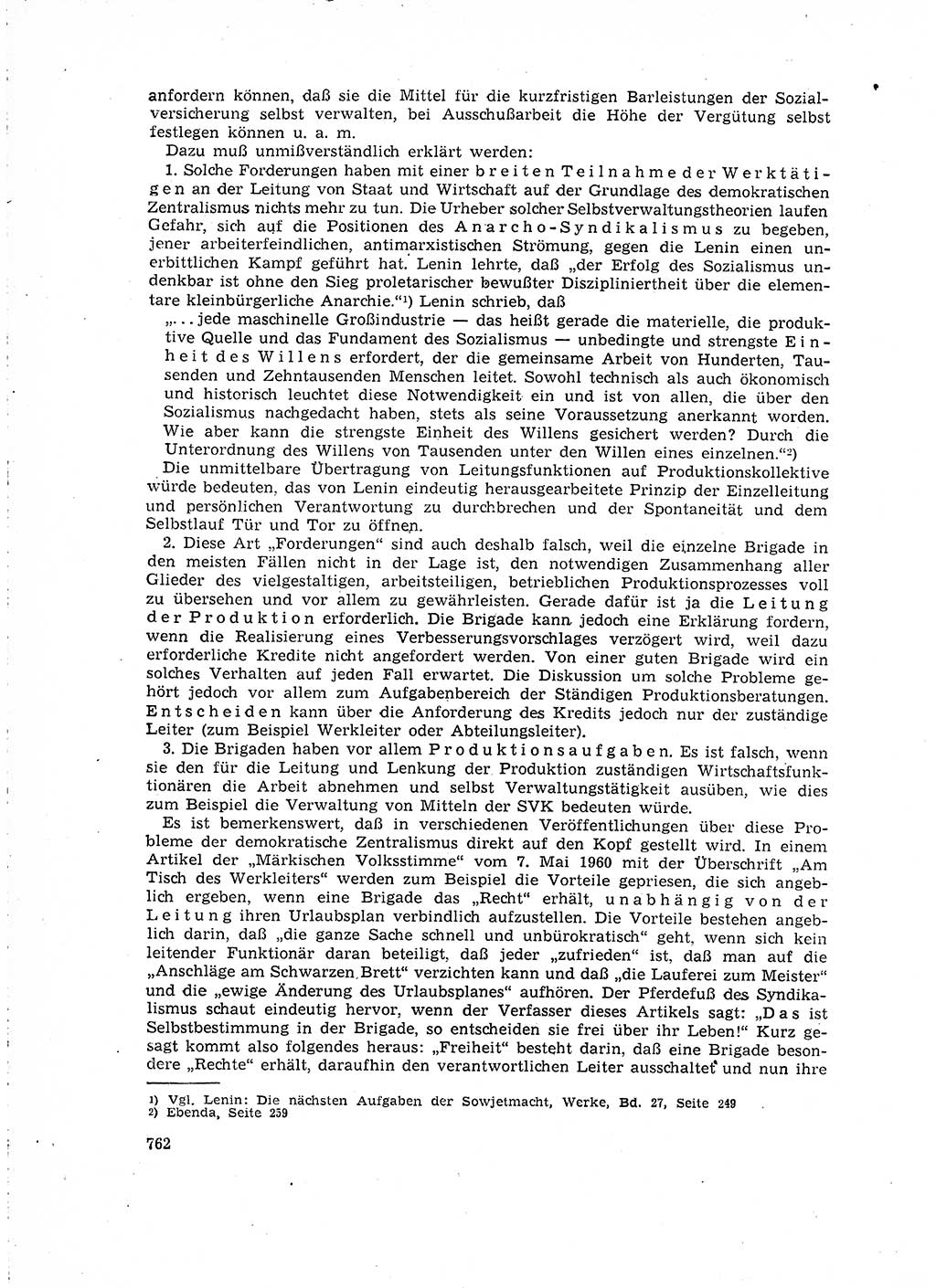 Neuer Weg (NW), Organ des Zentralkomitees (ZK) der SED (Sozialistische Einheitspartei Deutschlands) für Fragen des Parteilebens, 15. Jahrgang [Deutsche Demokratische Republik (DDR)] 1960, Seite 762 (NW ZK SED DDR 1960, S. 762)