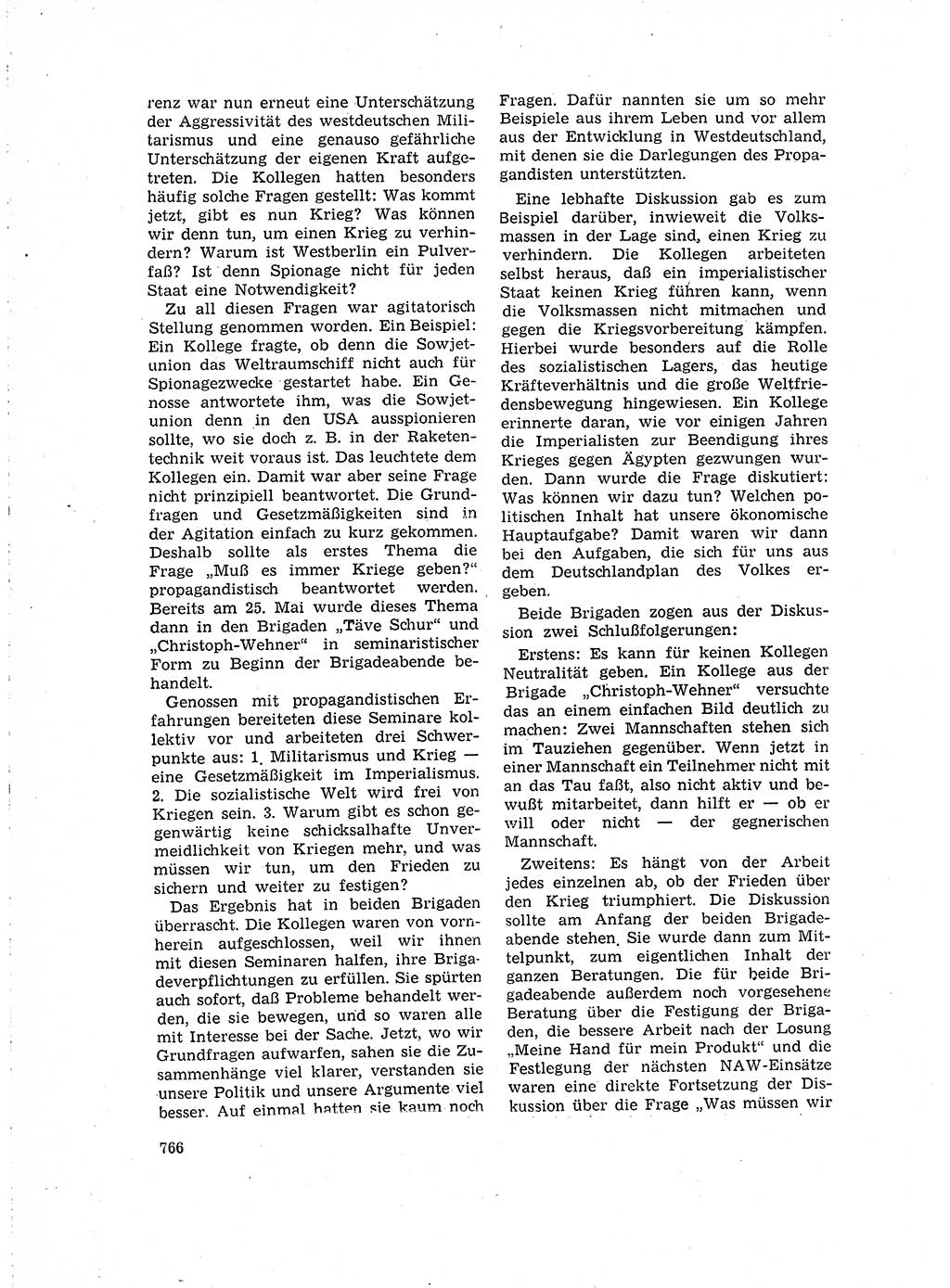 Neuer Weg (NW), Organ des Zentralkomitees (ZK) der SED (Sozialistische Einheitspartei Deutschlands) für Fragen des Parteilebens, 15. Jahrgang [Deutsche Demokratische Republik (DDR)] 1960, Seite 766 (NW ZK SED DDR 1960, S. 766)