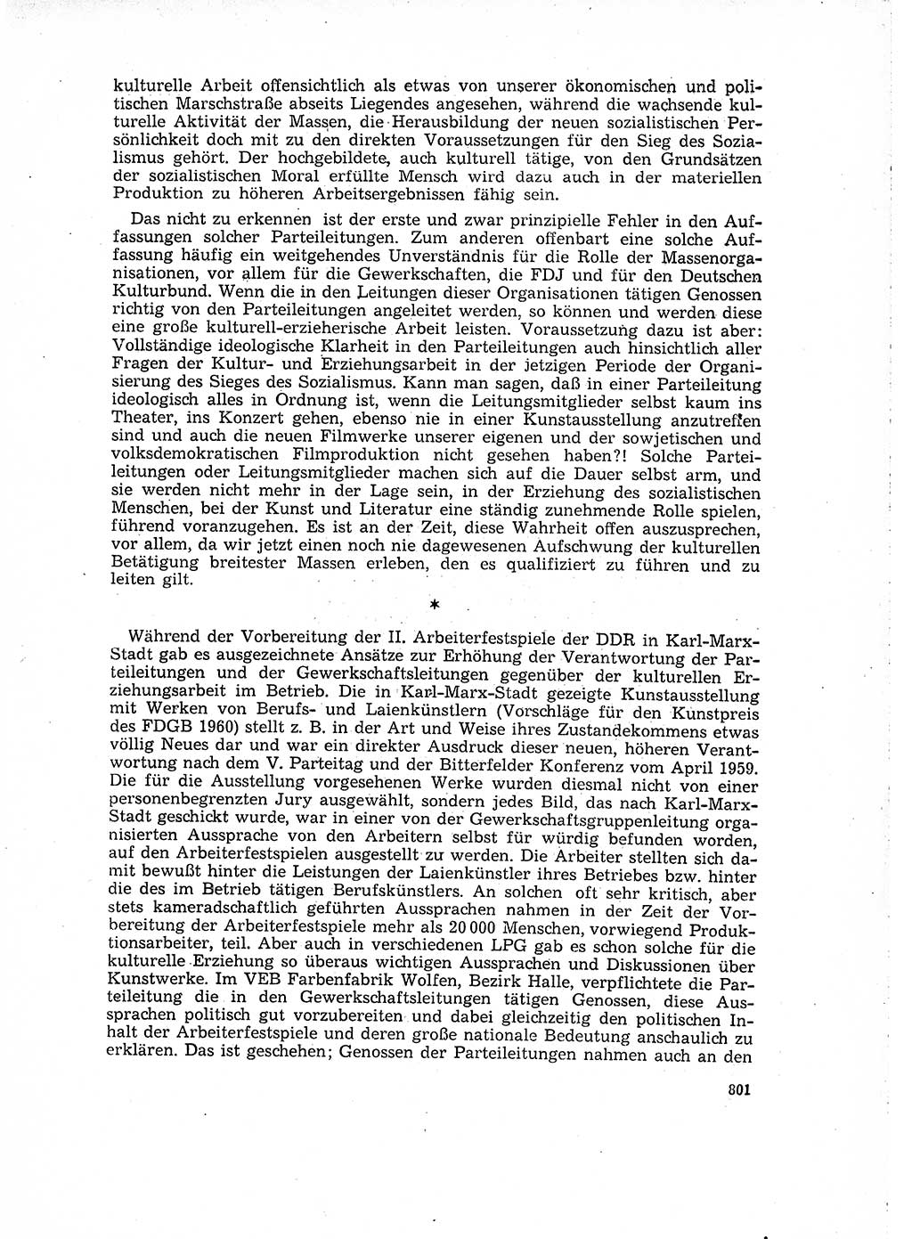 Neuer Weg (NW), Organ des Zentralkomitees (ZK) der SED (Sozialistische Einheitspartei Deutschlands) für Fragen des Parteilebens, 15. Jahrgang [Deutsche Demokratische Republik (DDR)] 1960, Seite 801 (NW ZK SED DDR 1960, S. 801)