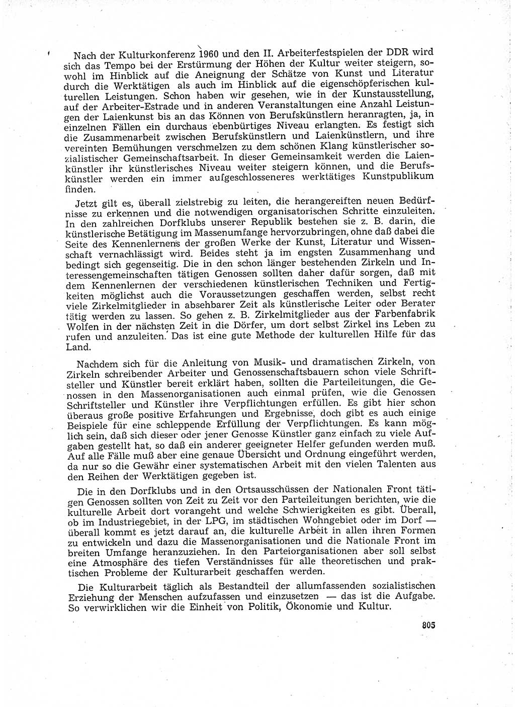 Neuer Weg (NW), Organ des Zentralkomitees (ZK) der SED (Sozialistische Einheitspartei Deutschlands) für Fragen des Parteilebens, 15. Jahrgang [Deutsche Demokratische Republik (DDR)] 1960, Seite 805 (NW ZK SED DDR 1960, S. 805)