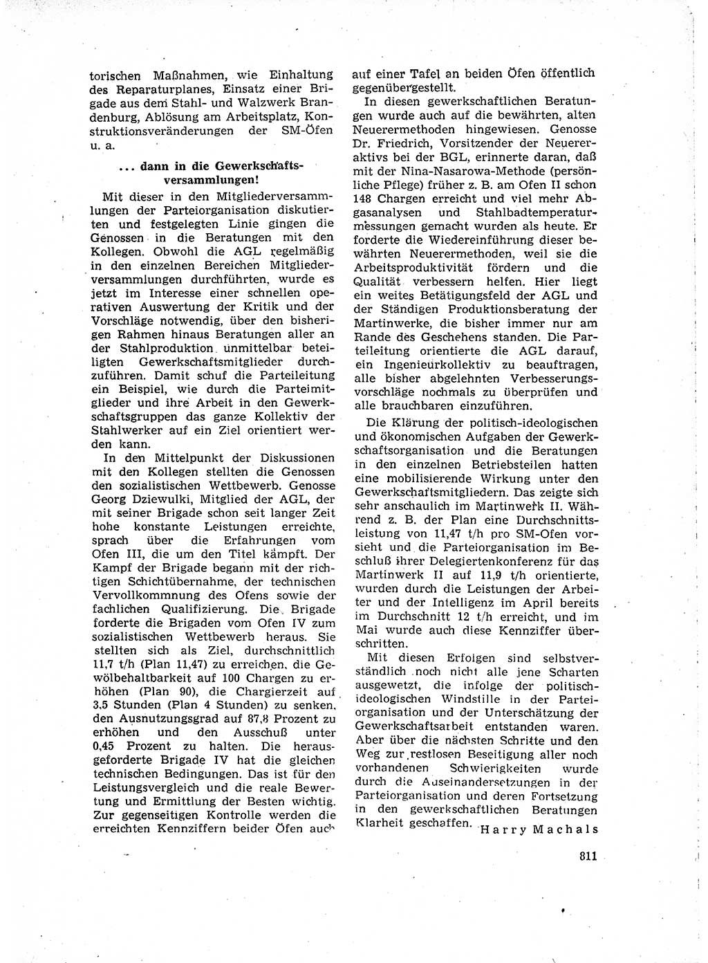 Neuer Weg (NW), Organ des Zentralkomitees (ZK) der SED (Sozialistische Einheitspartei Deutschlands) für Fragen des Parteilebens, 15. Jahrgang [Deutsche Demokratische Republik (DDR)] 1960, Seite 811 (NW ZK SED DDR 1960, S. 811)