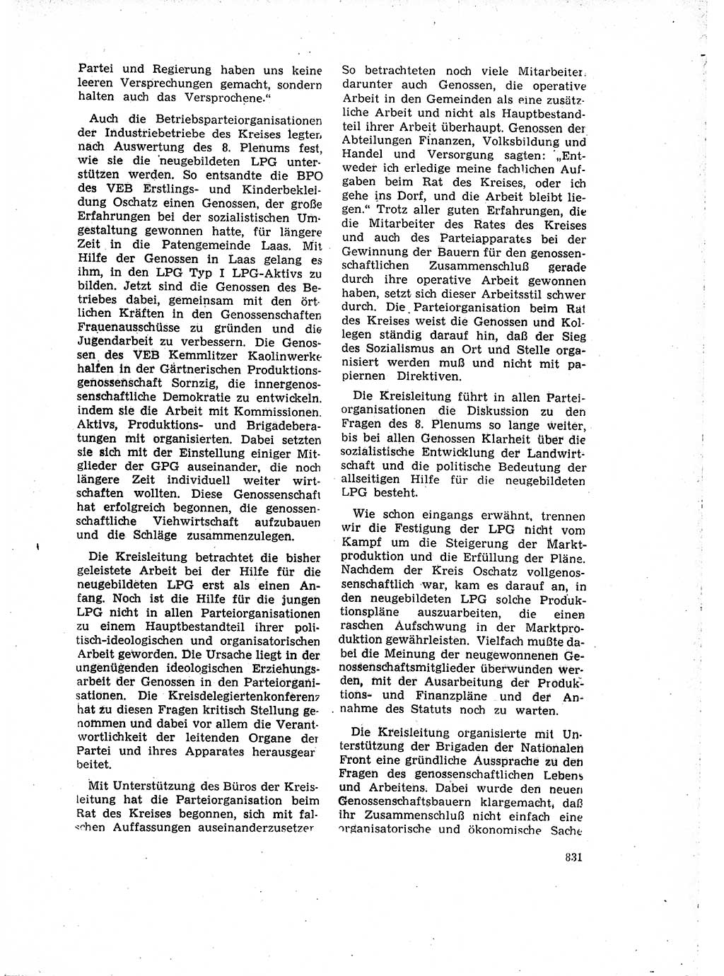 Neuer Weg (NW), Organ des Zentralkomitees (ZK) der SED (Sozialistische Einheitspartei Deutschlands) für Fragen des Parteilebens, 15. Jahrgang [Deutsche Demokratische Republik (DDR)] 1960, Seite 831 (NW ZK SED DDR 1960, S. 831)