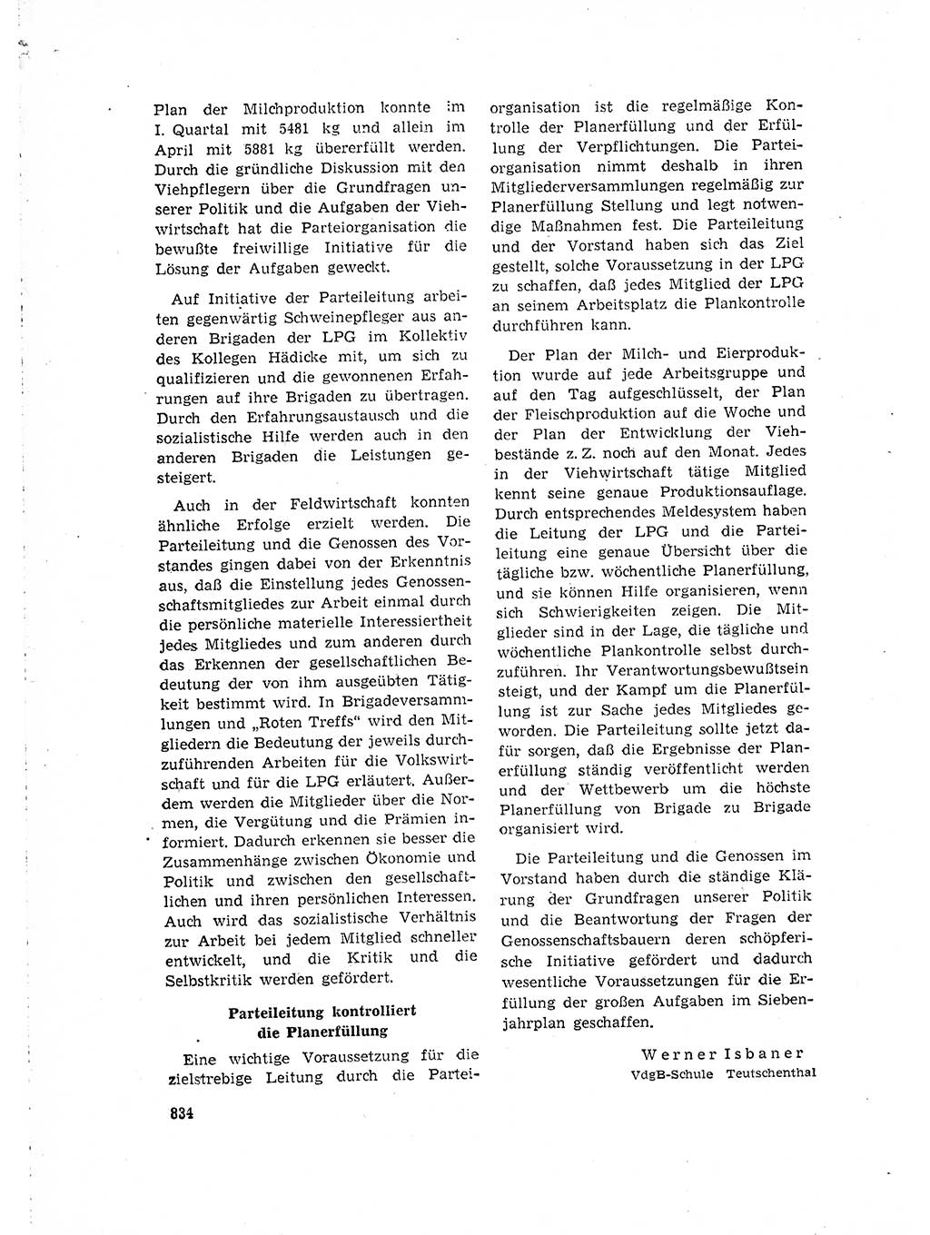Neuer Weg (NW), Organ des Zentralkomitees (ZK) der SED (Sozialistische Einheitspartei Deutschlands) für Fragen des Parteilebens, 15. Jahrgang [Deutsche Demokratische Republik (DDR)] 1960, Seite 834 (NW ZK SED DDR 1960, S. 834)