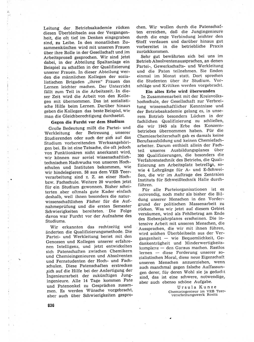 Neuer Weg (NW), Organ des Zentralkomitees (ZK) der SED (Sozialistische Einheitspartei Deutschlands) für Fragen des Parteilebens, 15. Jahrgang [Deutsche Demokratische Republik (DDR)] 1960, Seite 836 (NW ZK SED DDR 1960, S. 836)