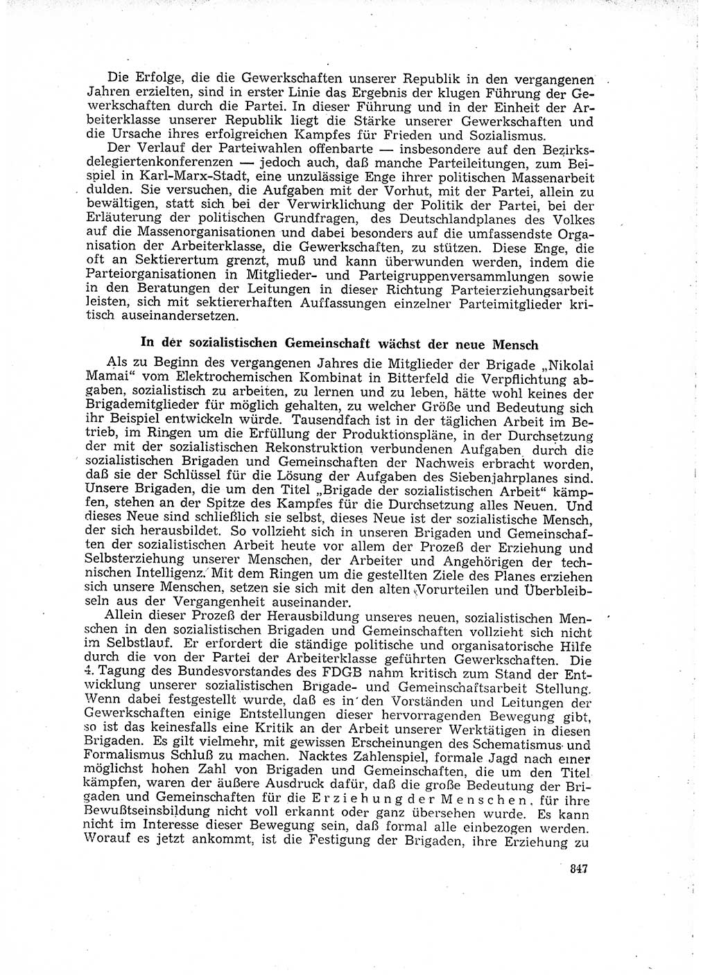 Neuer Weg (NW), Organ des Zentralkomitees (ZK) der SED (Sozialistische Einheitspartei Deutschlands) für Fragen des Parteilebens, 15. Jahrgang [Deutsche Demokratische Republik (DDR)] 1960, Seite 847 (NW ZK SED DDR 1960, S. 847)