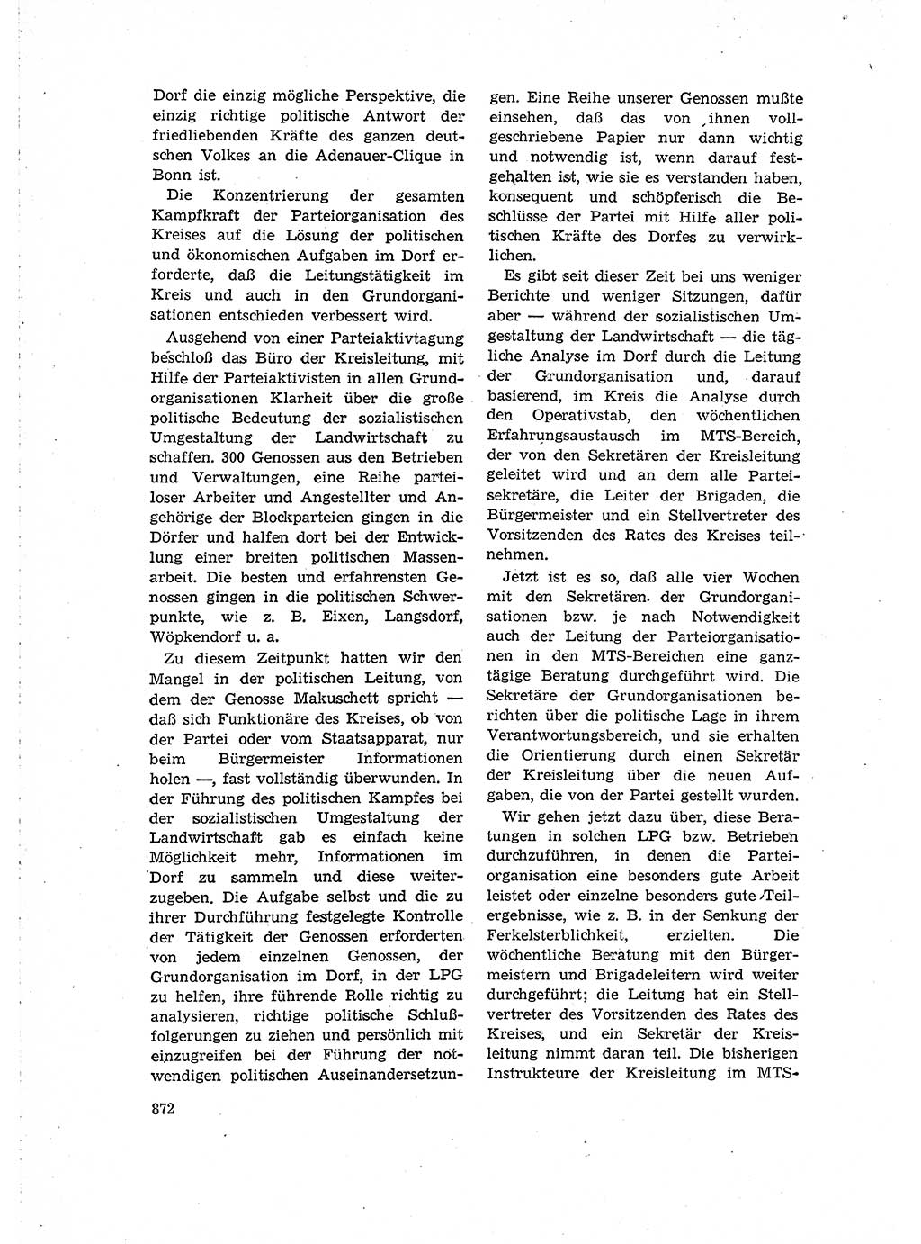 Neuer Weg (NW), Organ des Zentralkomitees (ZK) der SED (Sozialistische Einheitspartei Deutschlands) fÃ¼r Fragen des Parteilebens, 15. Jahrgang [Deutsche Demokratische Republik (DDR)] 1960, Seite 872 (NW ZK SED DDR 1960, S. 872)