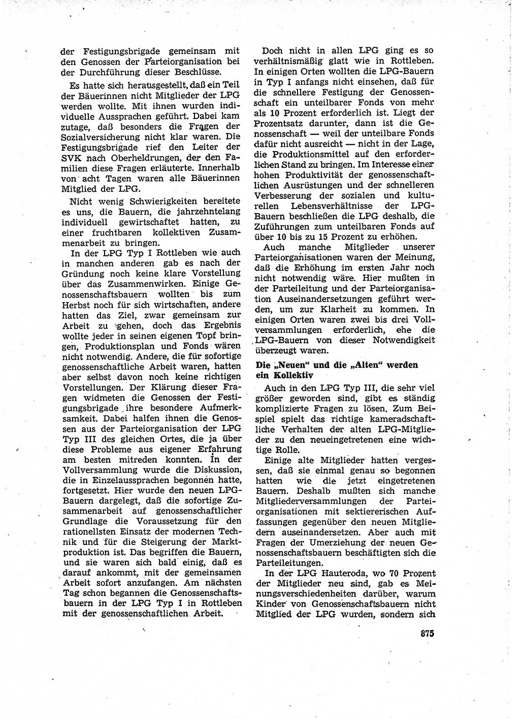 Neuer Weg (NW), Organ des Zentralkomitees (ZK) der SED (Sozialistische Einheitspartei Deutschlands) für Fragen des Parteilebens, 15. Jahrgang [Deutsche Demokratische Republik (DDR)] 1960, Seite 875 (NW ZK SED DDR 1960, S. 875)