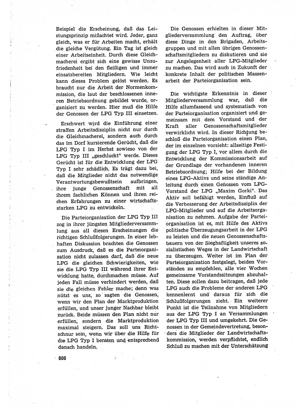 Neuer Weg (NW), Organ des Zentralkomitees (ZK) der SED (Sozialistische Einheitspartei Deutschlands) für Fragen des Parteilebens, 15. Jahrgang [Deutsche Demokratische Republik (DDR)] 1960, Seite 886 (NW ZK SED DDR 1960, S. 886)
