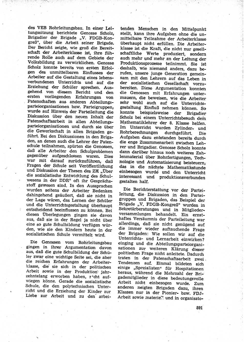 Neuer Weg (NW), Organ des Zentralkomitees (ZK) der SED (Sozialistische Einheitspartei Deutschlands) für Fragen des Parteilebens, 15. Jahrgang [Deutsche Demokratische Republik (DDR)] 1960, Seite 891 (NW ZK SED DDR 1960, S. 891)