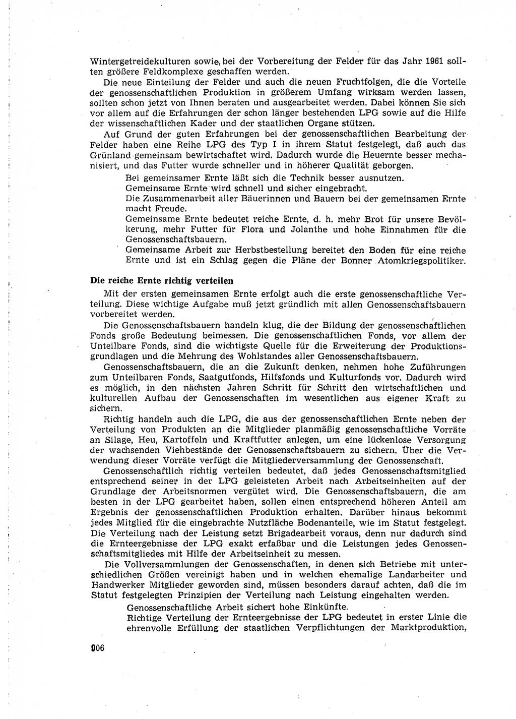 Neuer Weg (NW), Organ des Zentralkomitees (ZK) der SED (Sozialistische Einheitspartei Deutschlands) für Fragen des Parteilebens, 15. Jahrgang [Deutsche Demokratische Republik (DDR)] 1960, Seite 906 (NW ZK SED DDR 1960, S. 906)