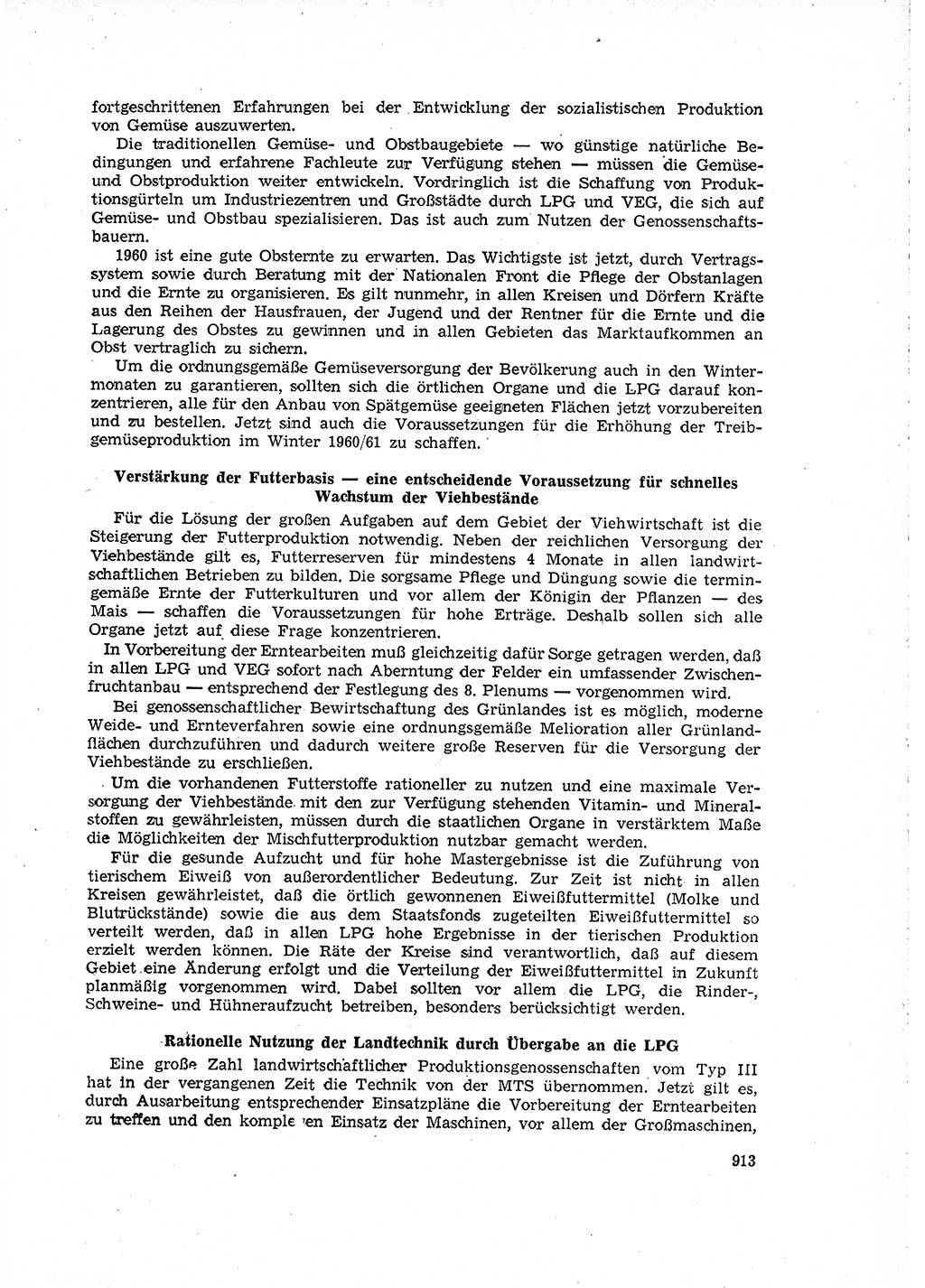 Neuer Weg (NW), Organ des Zentralkomitees (ZK) der SED (Sozialistische Einheitspartei Deutschlands) für Fragen des Parteilebens, 15. Jahrgang [Deutsche Demokratische Republik (DDR)] 1960, Seite 913 (NW ZK SED DDR 1960, S. 913)